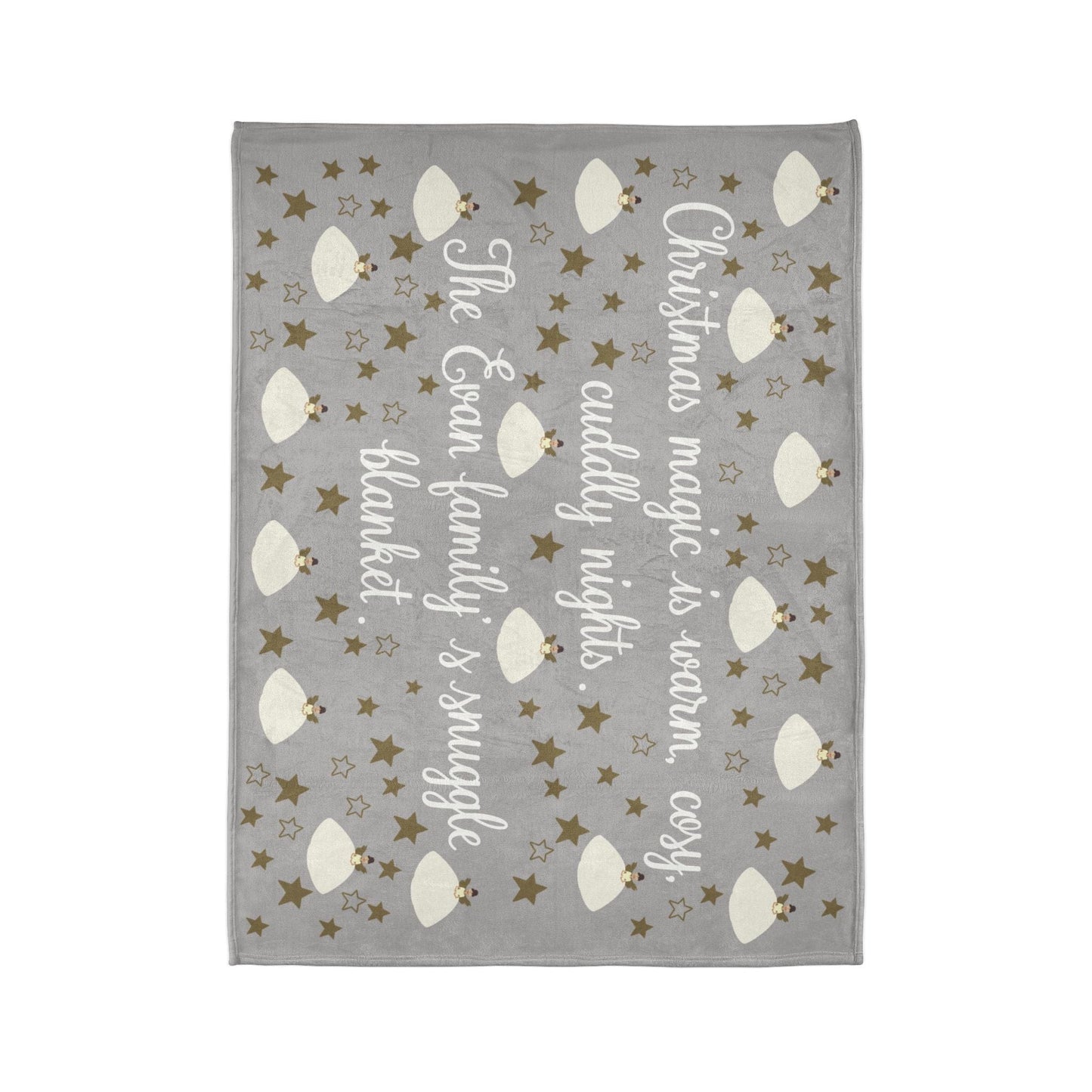 Printify Home Decor Personalised Christmas Fairy Family Blanket