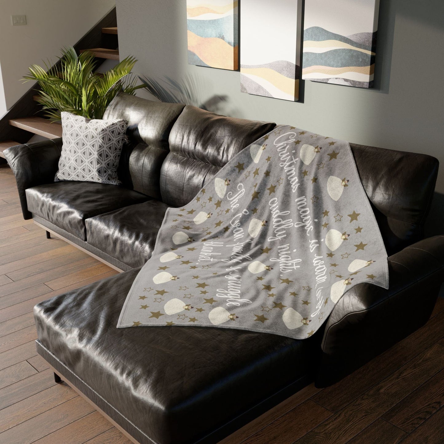 Printify Home Decor Personalised Christmas Fairy Family Blanket