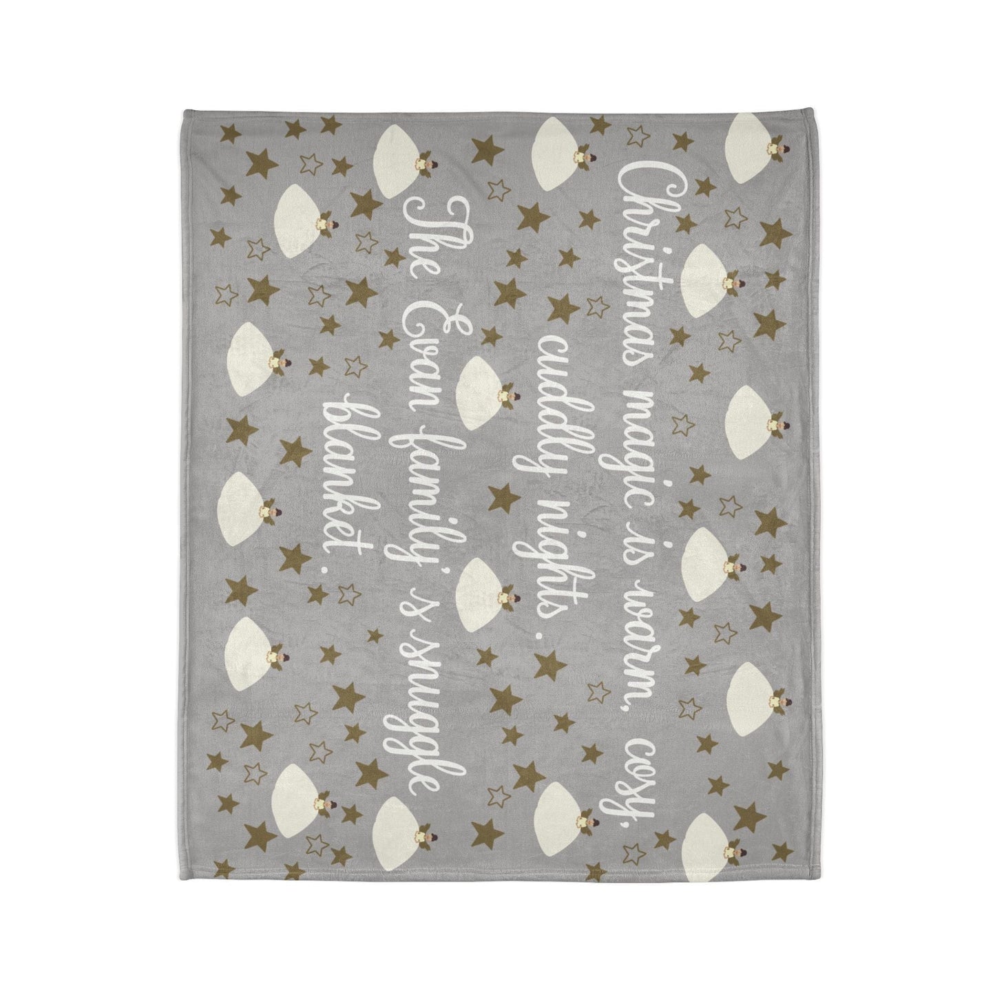 Printify Home Decor Personalised Christmas Fairy Family Blanket