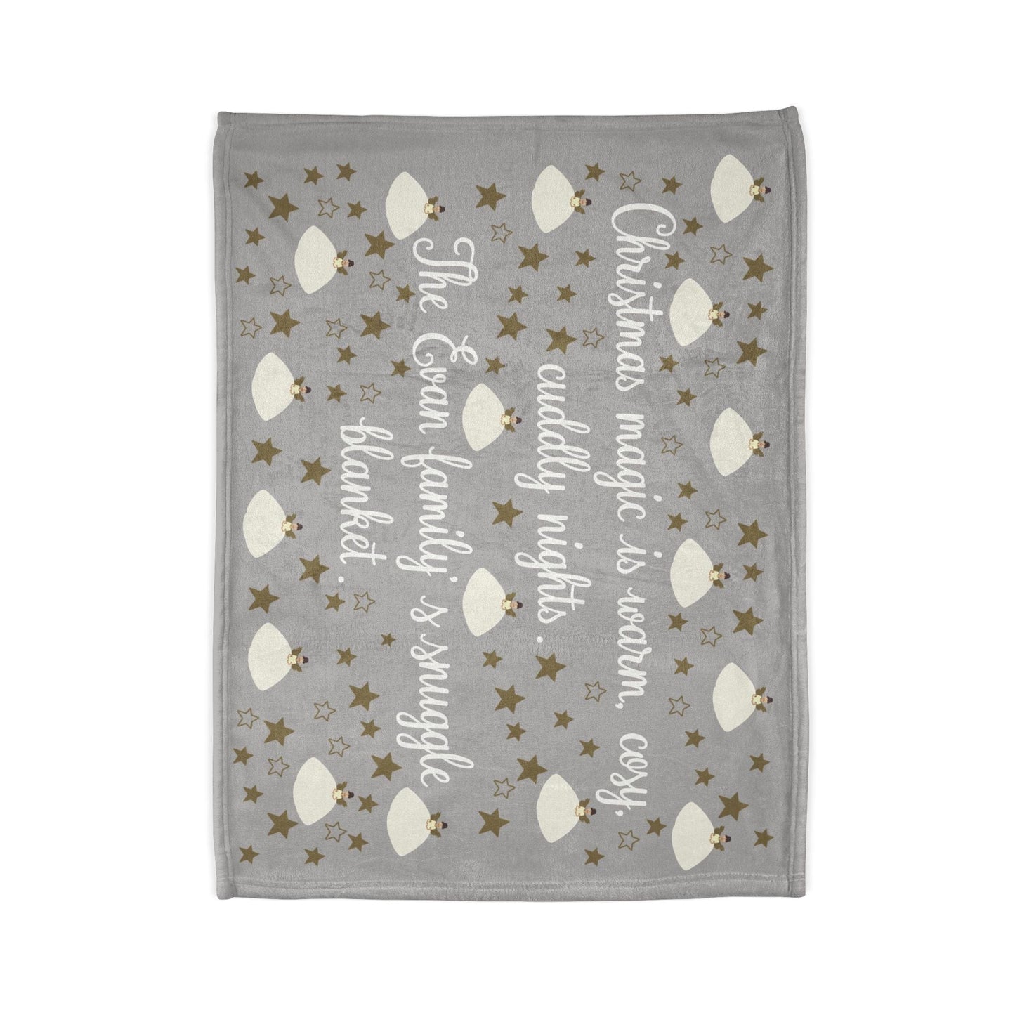 Printify Home Decor Personalised Christmas Fairy Family Blanket