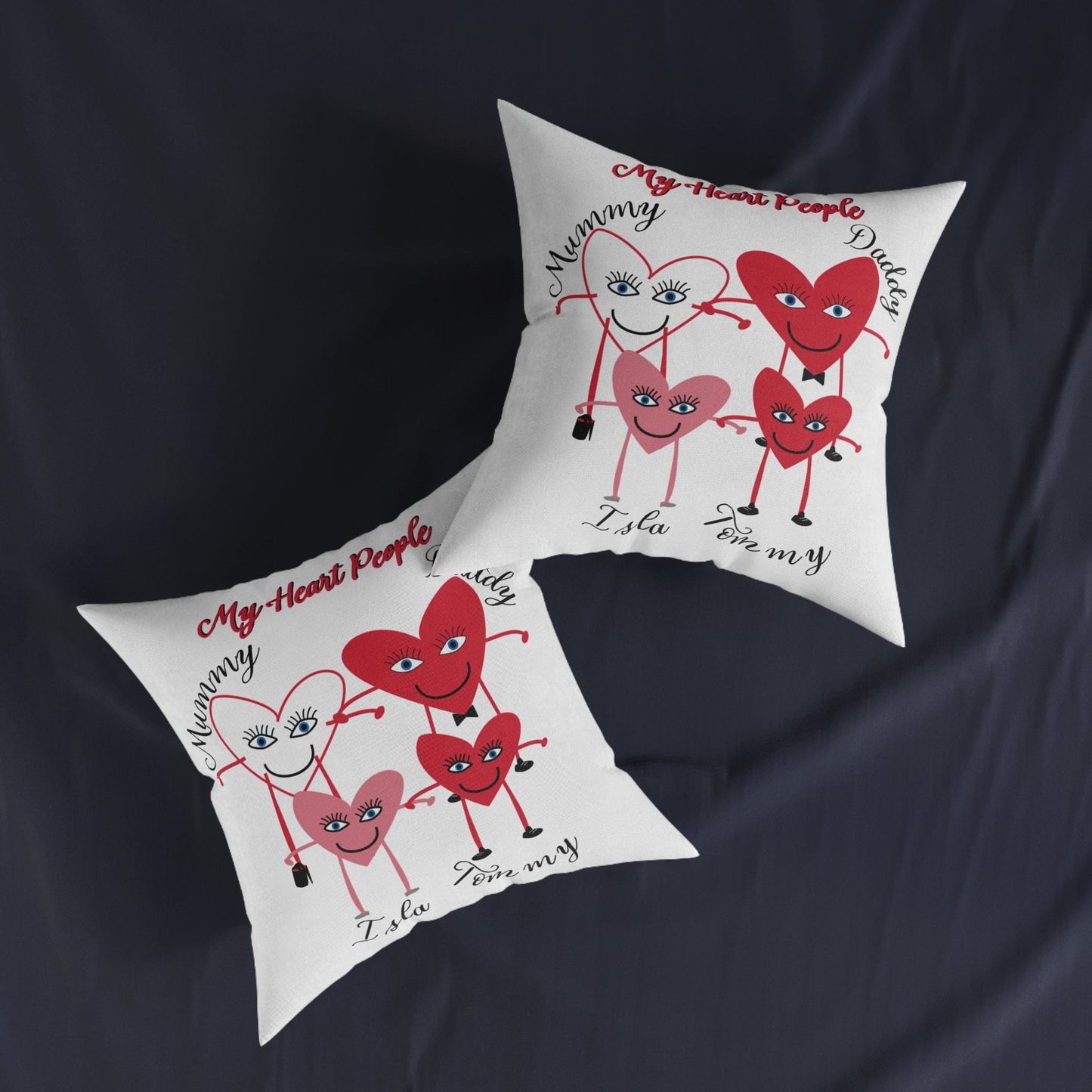 Printify Home Decor Personalised Cushion - My Heart 4 People