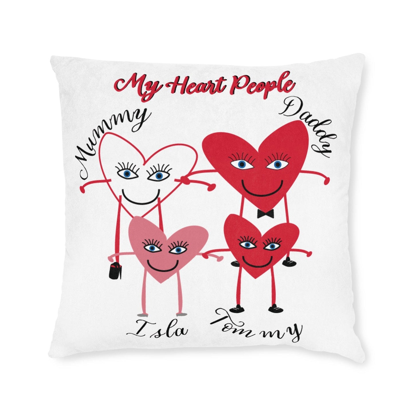 Printify Home Decor Personalised Cushion - My Heart 4 People
