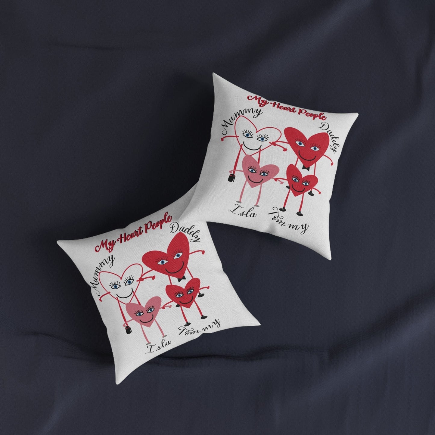 Printify Home Decor Personalised Cushion - My Heart 4 People
