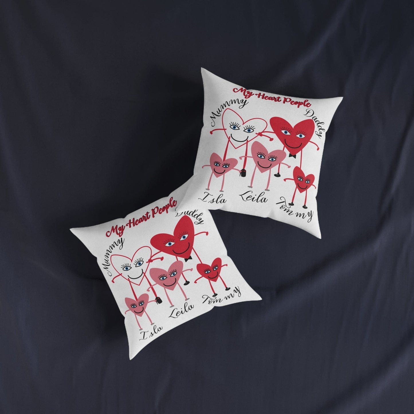 Printify Home Decor Personalised Cushion - My Heart 5 People