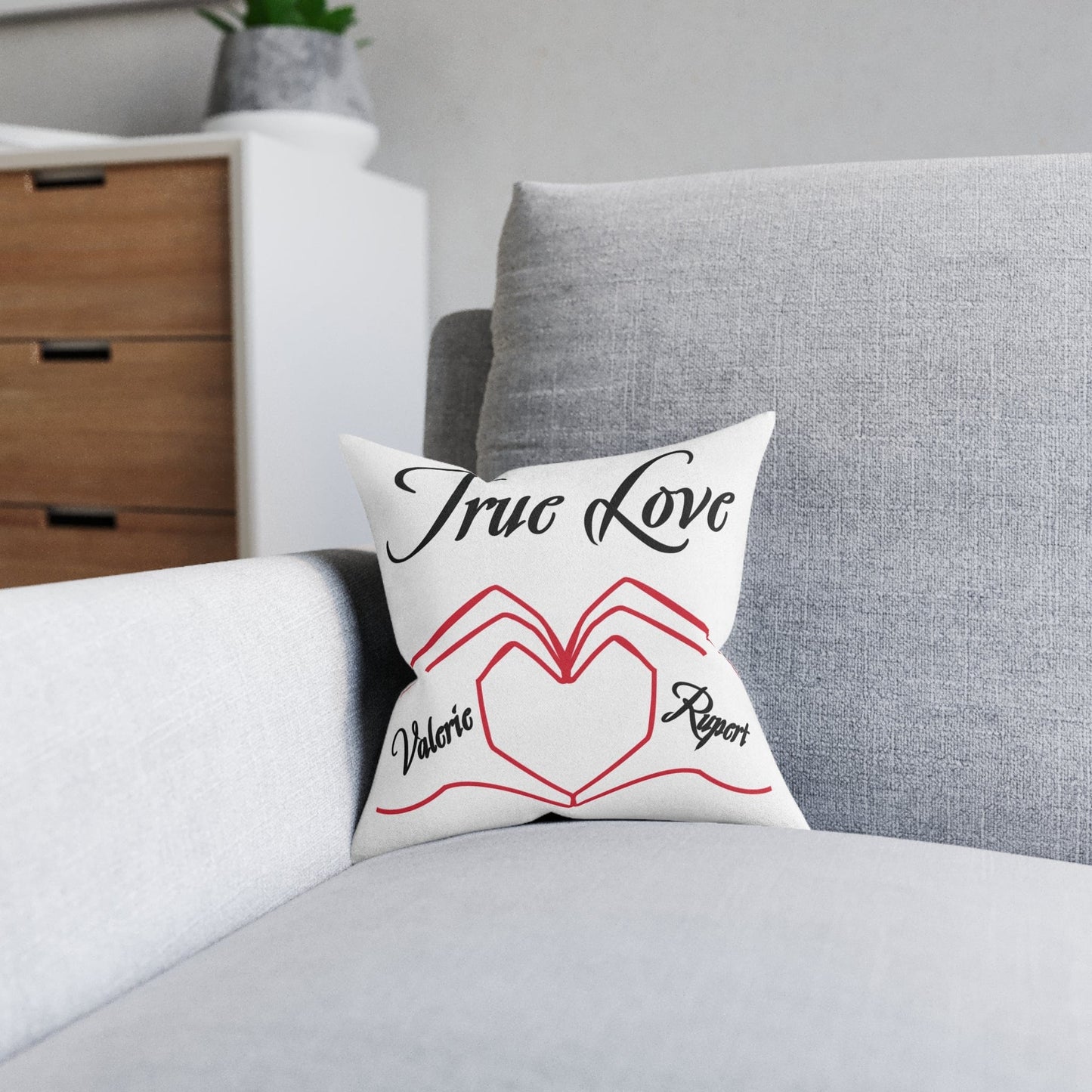 Printify Home Decor Personalised Cushion - True Love Heart Hands