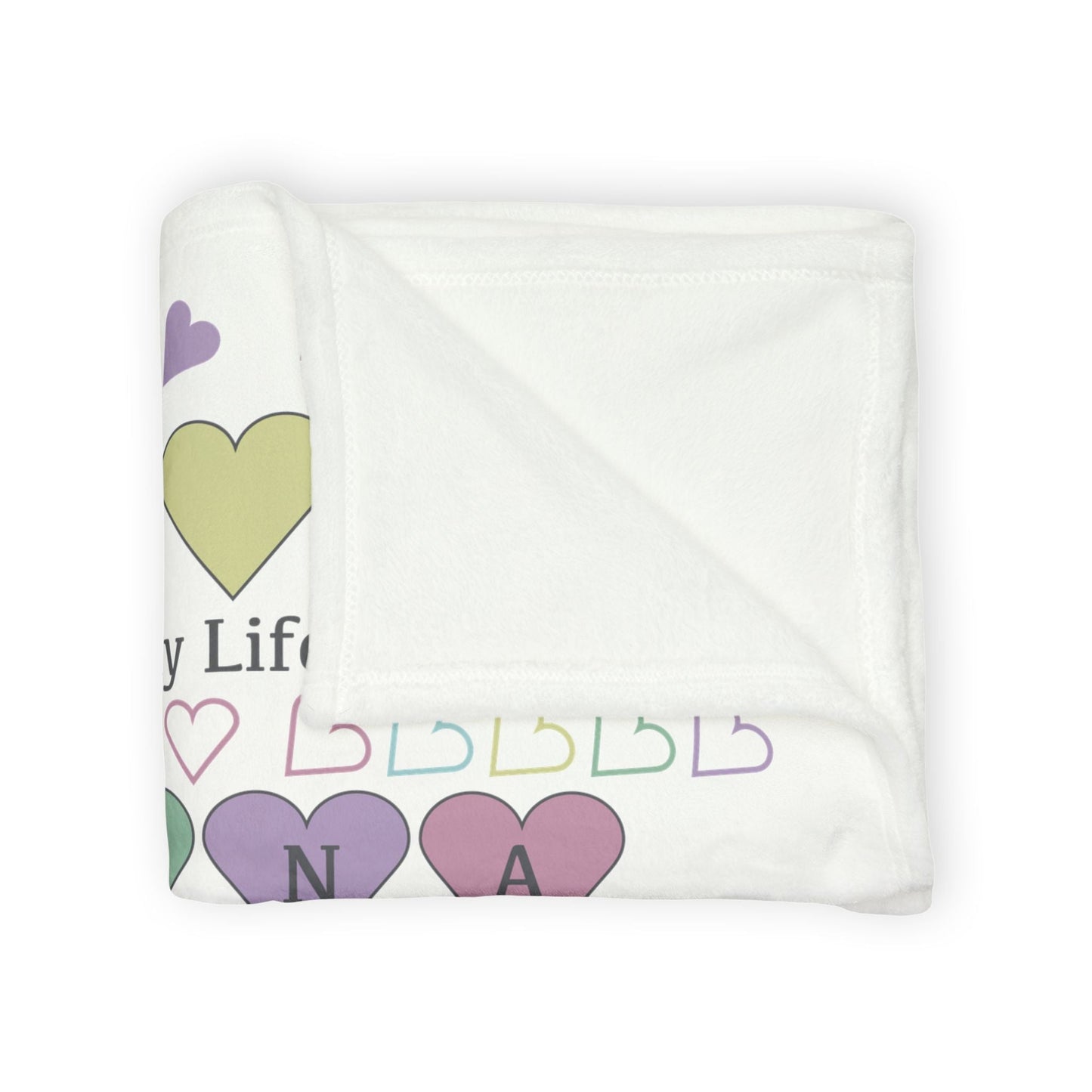 Printify Home Decor Personalised Heart Icon Blanket – Custom Name Design
