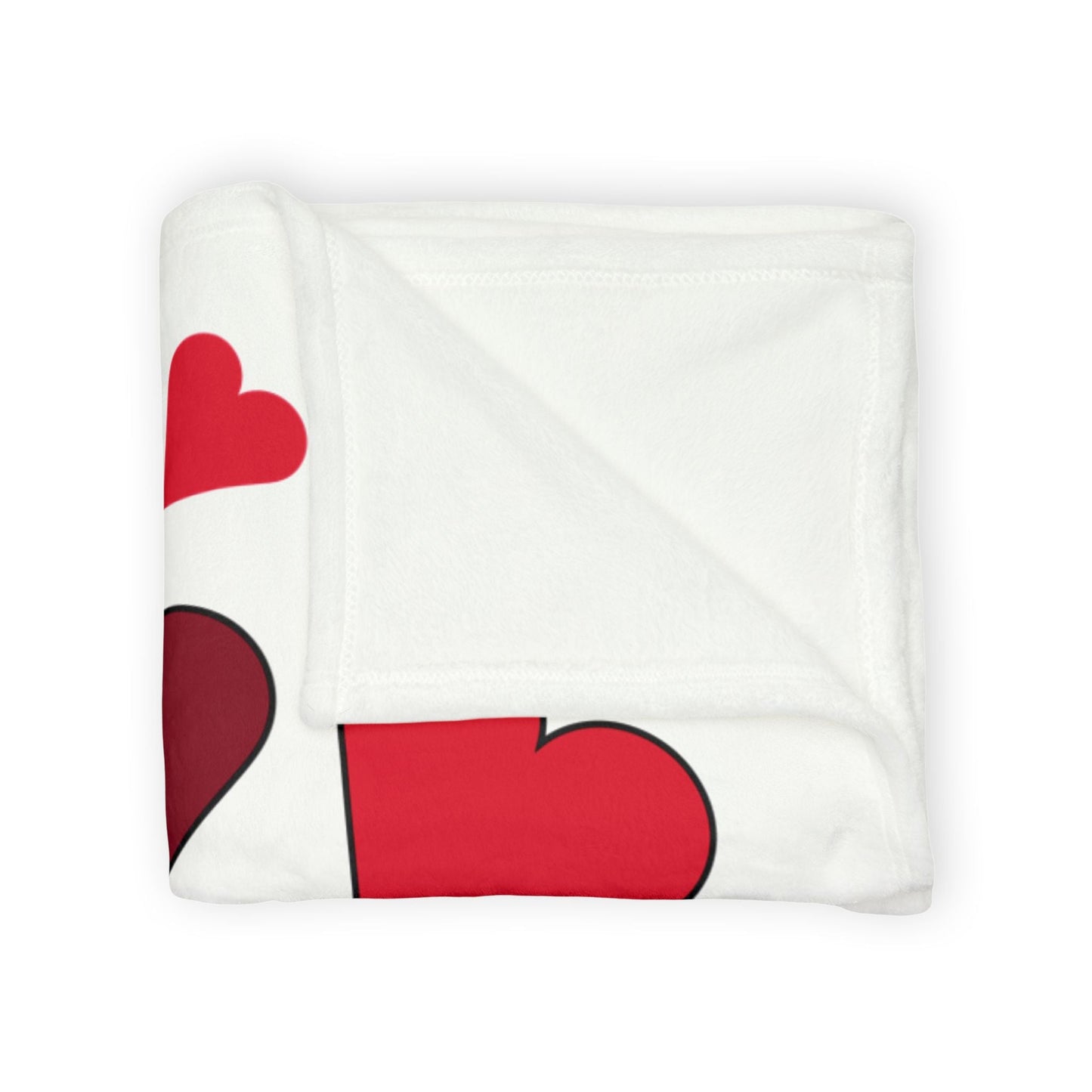 Printify Home Decor Personalised Name Heart Icon Blanket Red