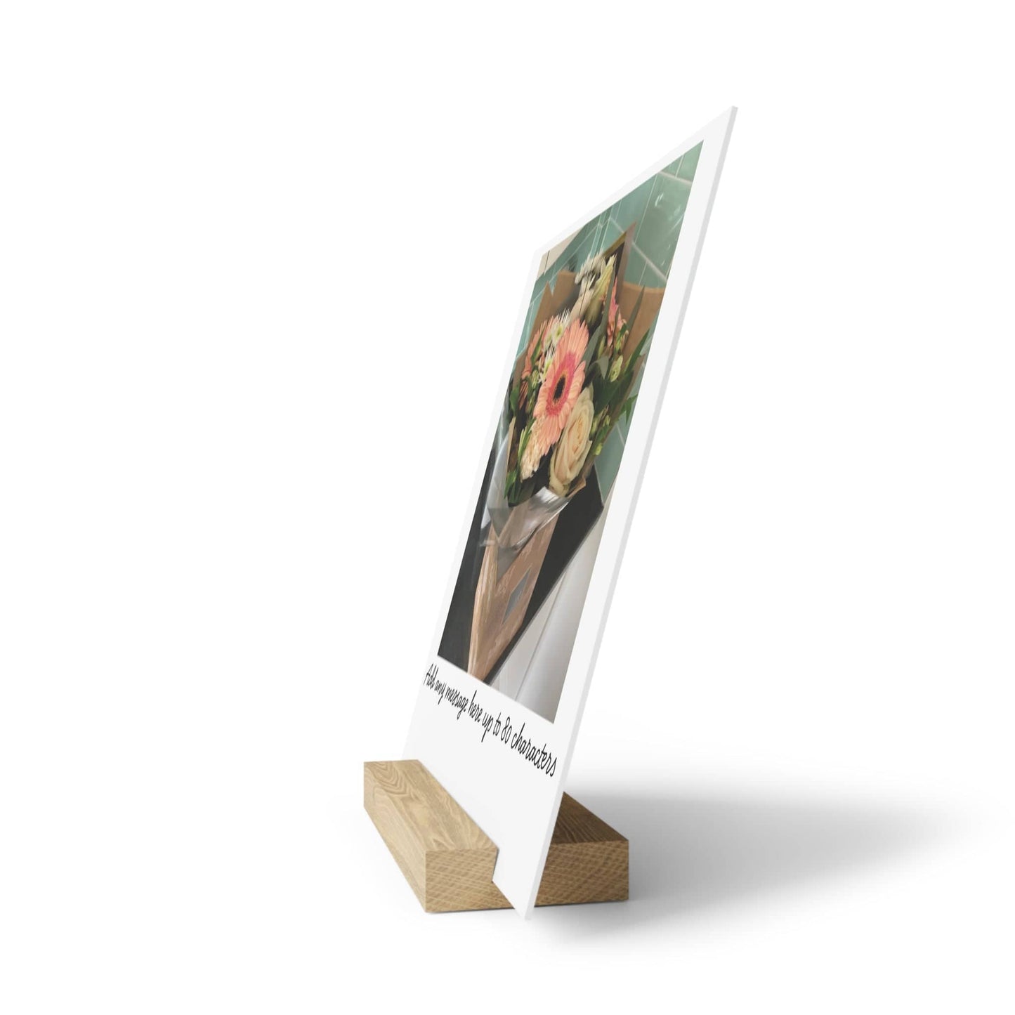 Printify Home Decor Personalised Photo Display Board with Oak Stand