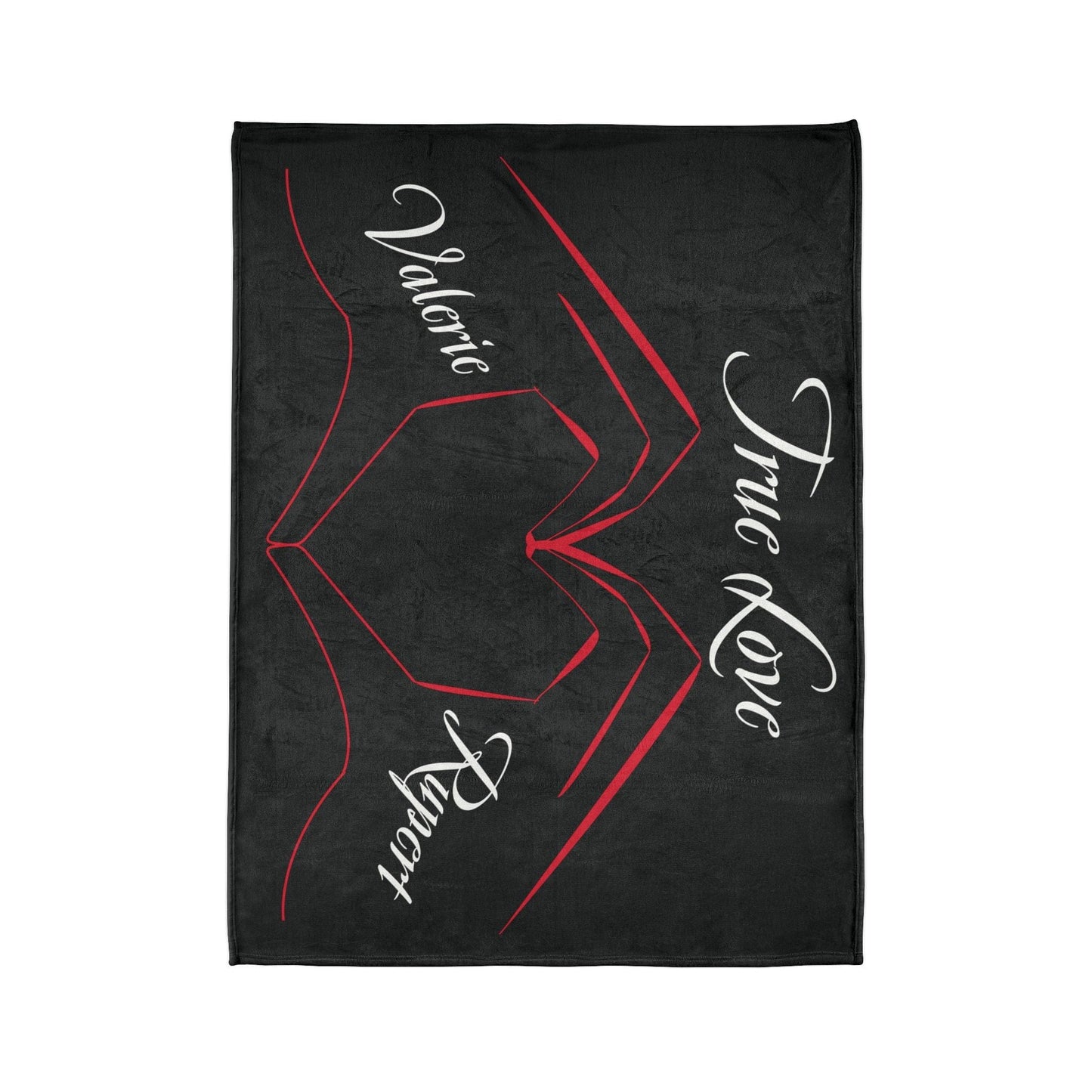 Printify Home Decor Personalised True Love Blanket Black