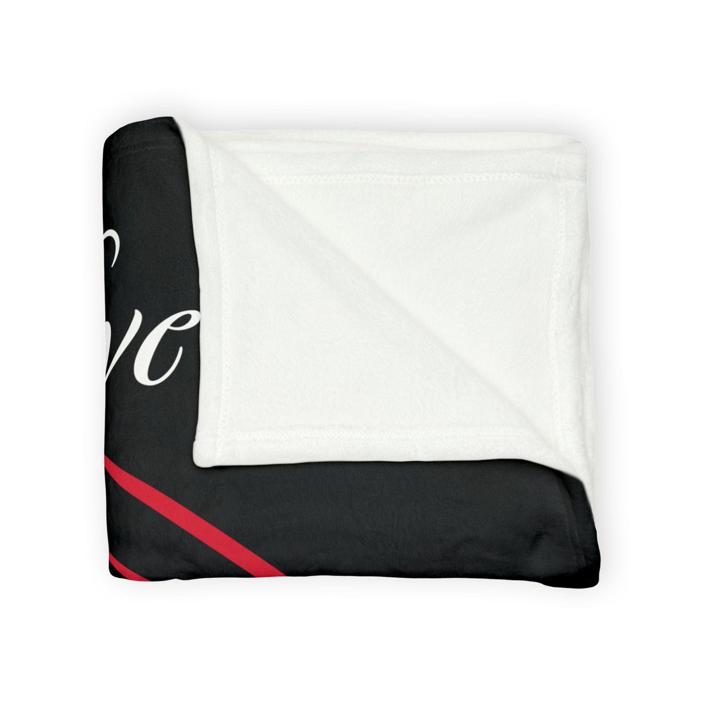 Printify Home Decor Personalised True Love Blanket Black