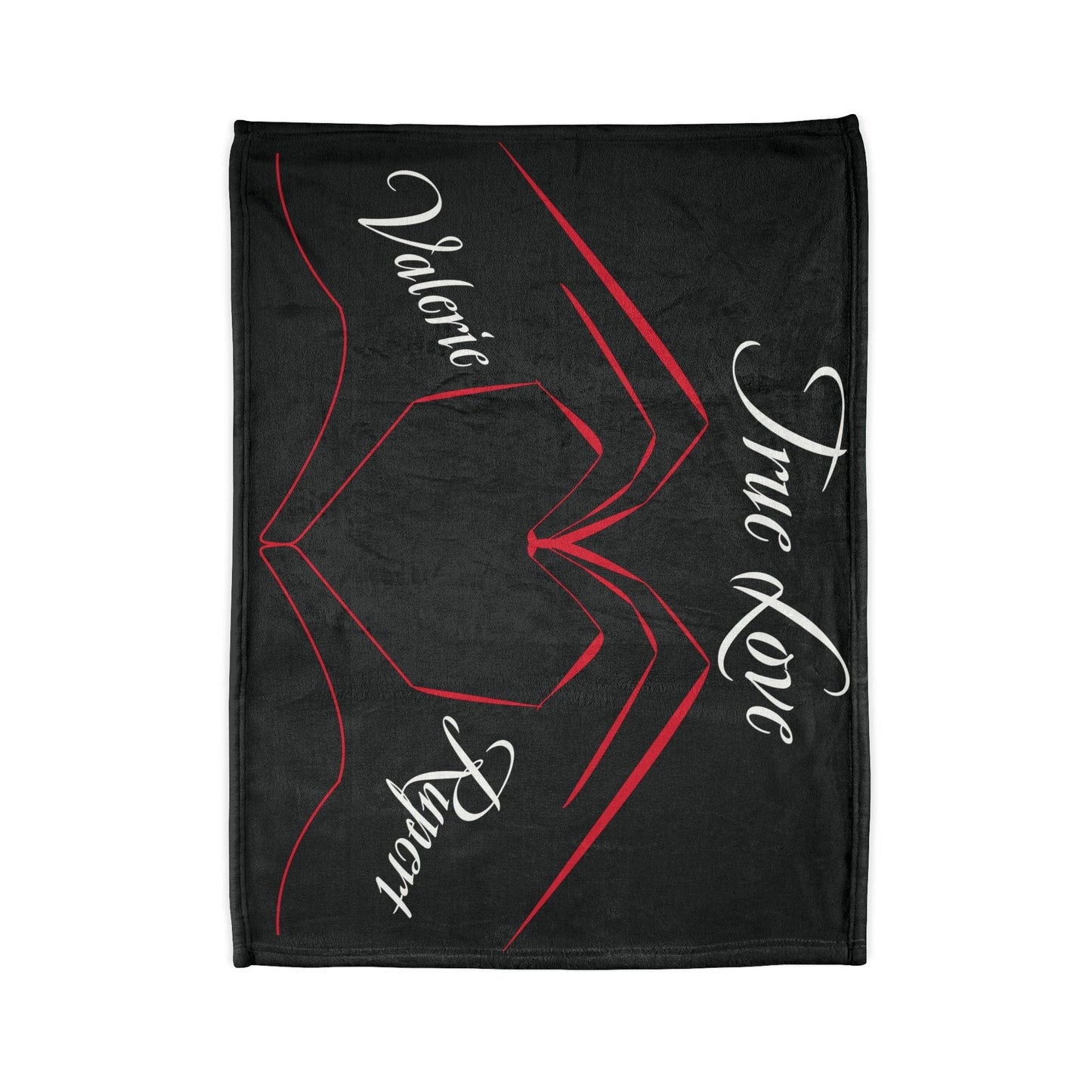 Printify Home Decor Personalised True Love Blanket Black
