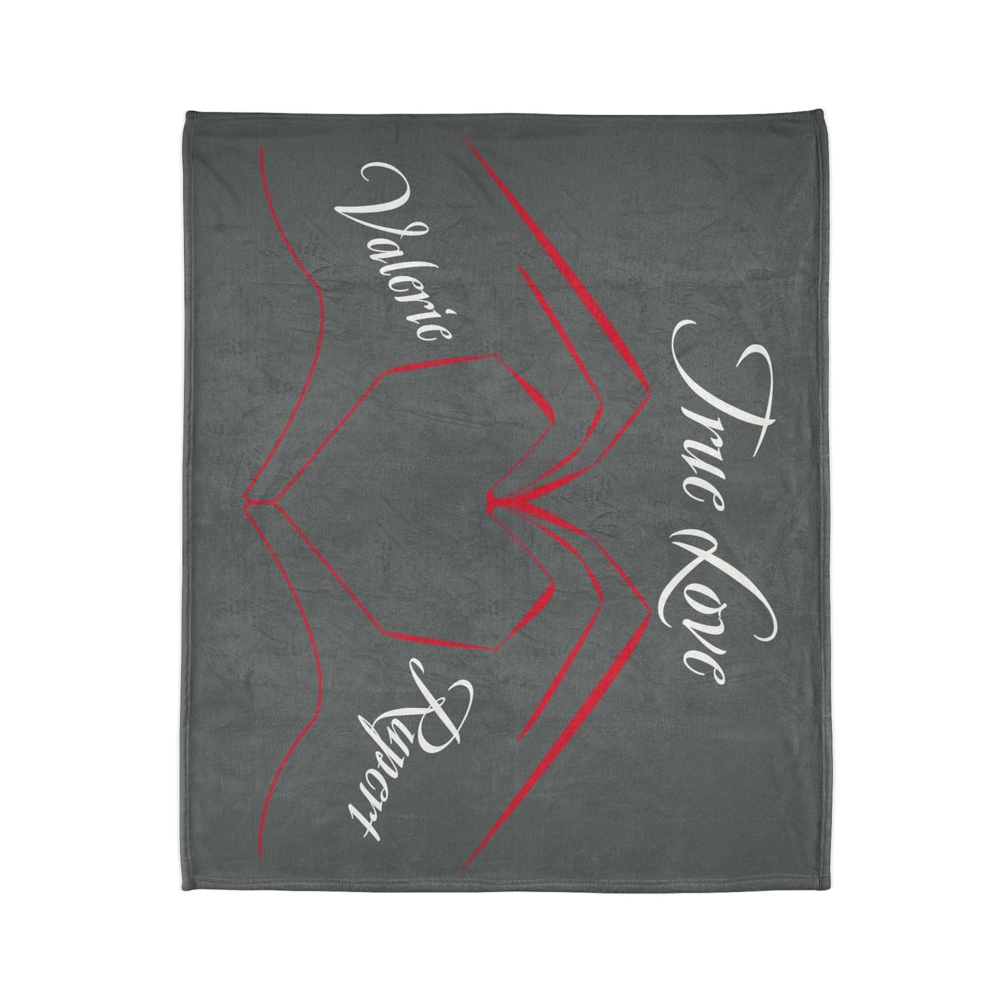 Printify Home Decor Personalised True Love Blanket Grey