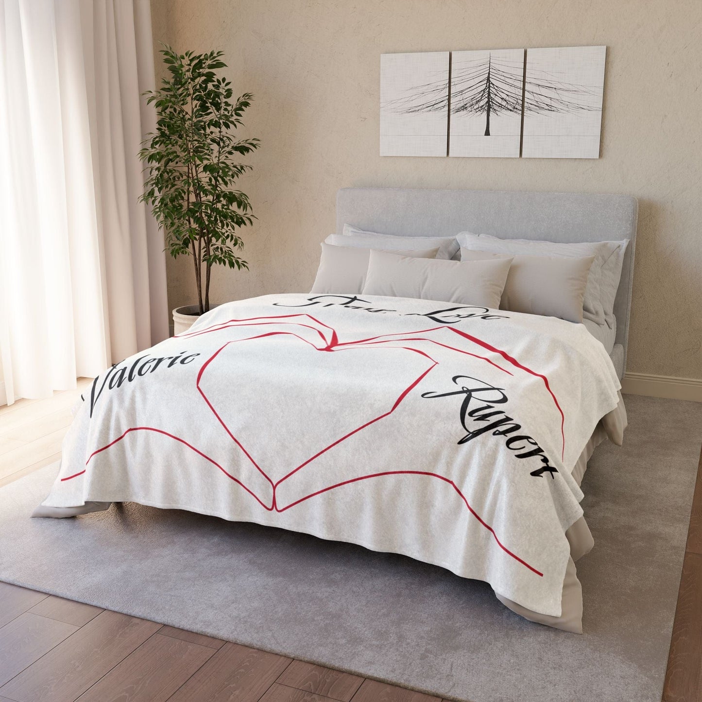 Printify Home Decor Personalised True Love Blanket White