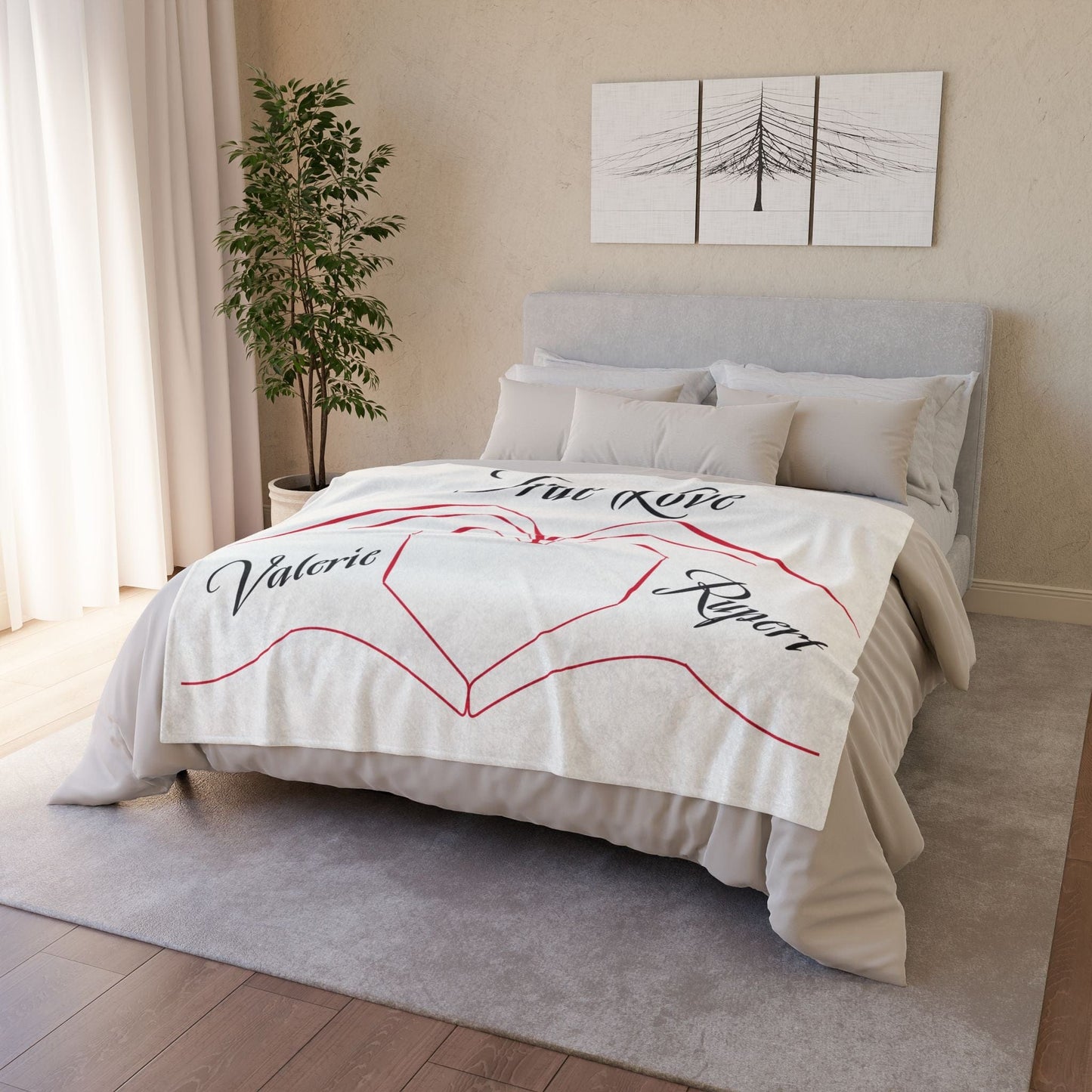 Printify Home Decor Personalised True Love Blanket White