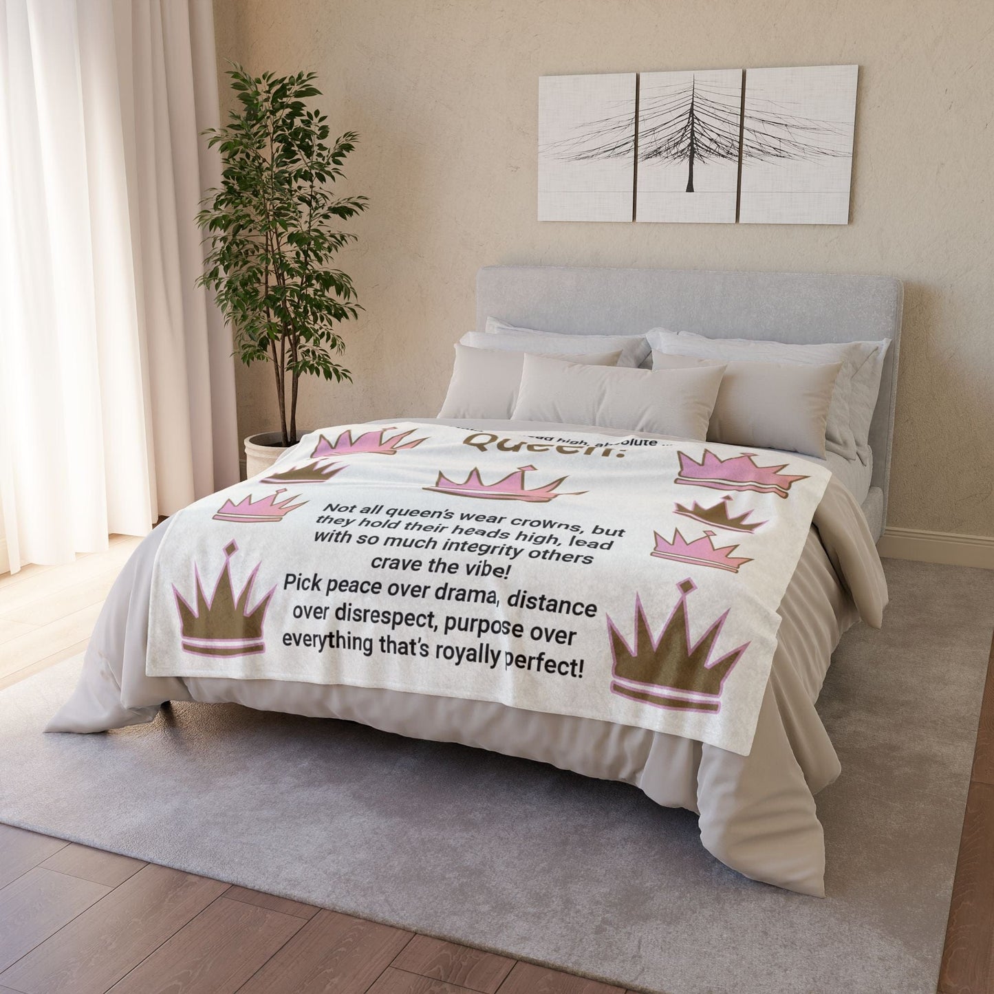 Printify Home Decor Queen Soft Polyester Blanket