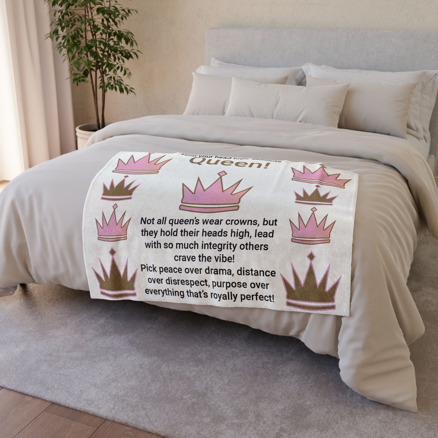 Printify Home Decor Queen Soft Polyester Blanket