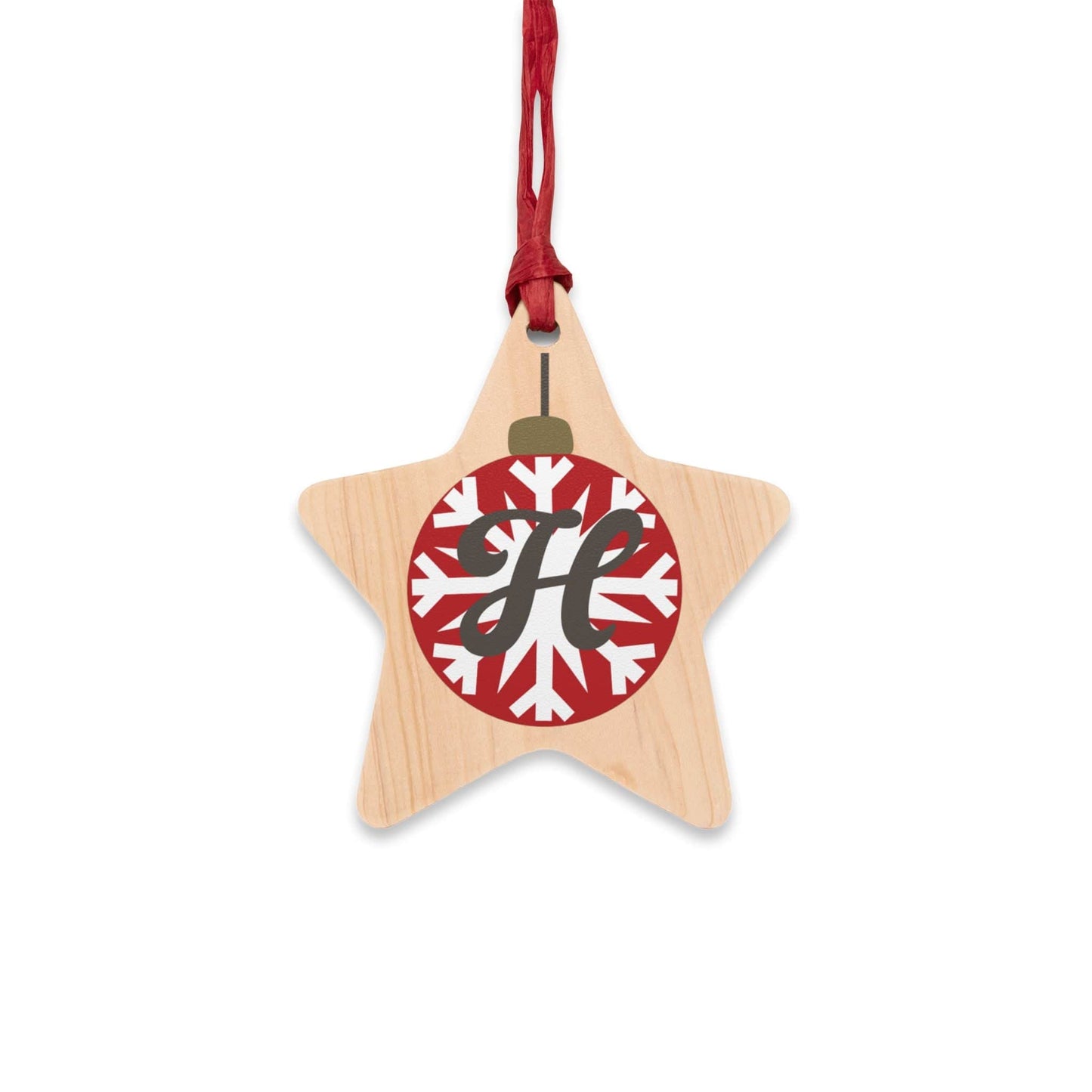 Printify Home Decor Star / One Size Personalised Alphabet Bauble Star Ornament