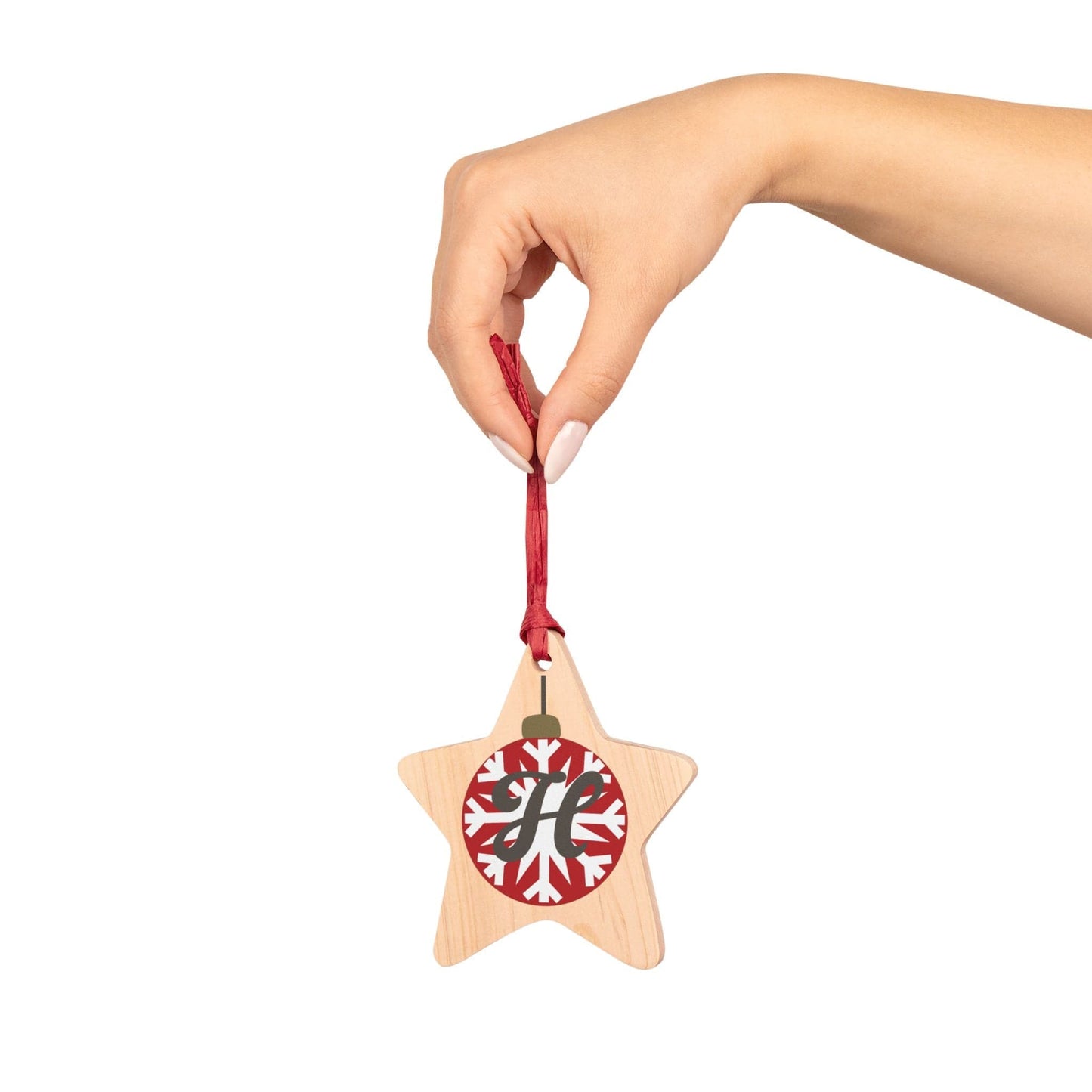Printify Home Decor Star / One Size Personalised Alphabet Bauble Star Ornament