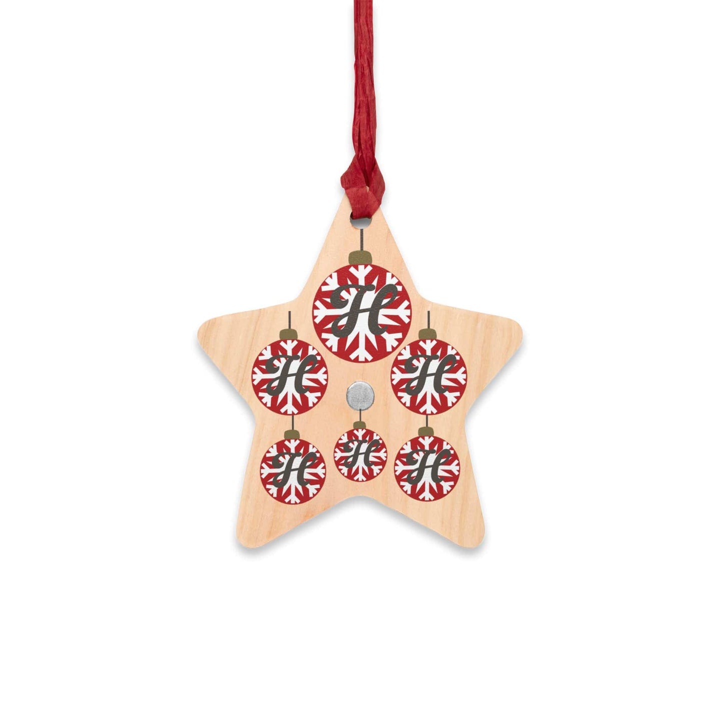 Printify Home Decor Star / One Size Personalised Alphabet Bauble Star Ornament