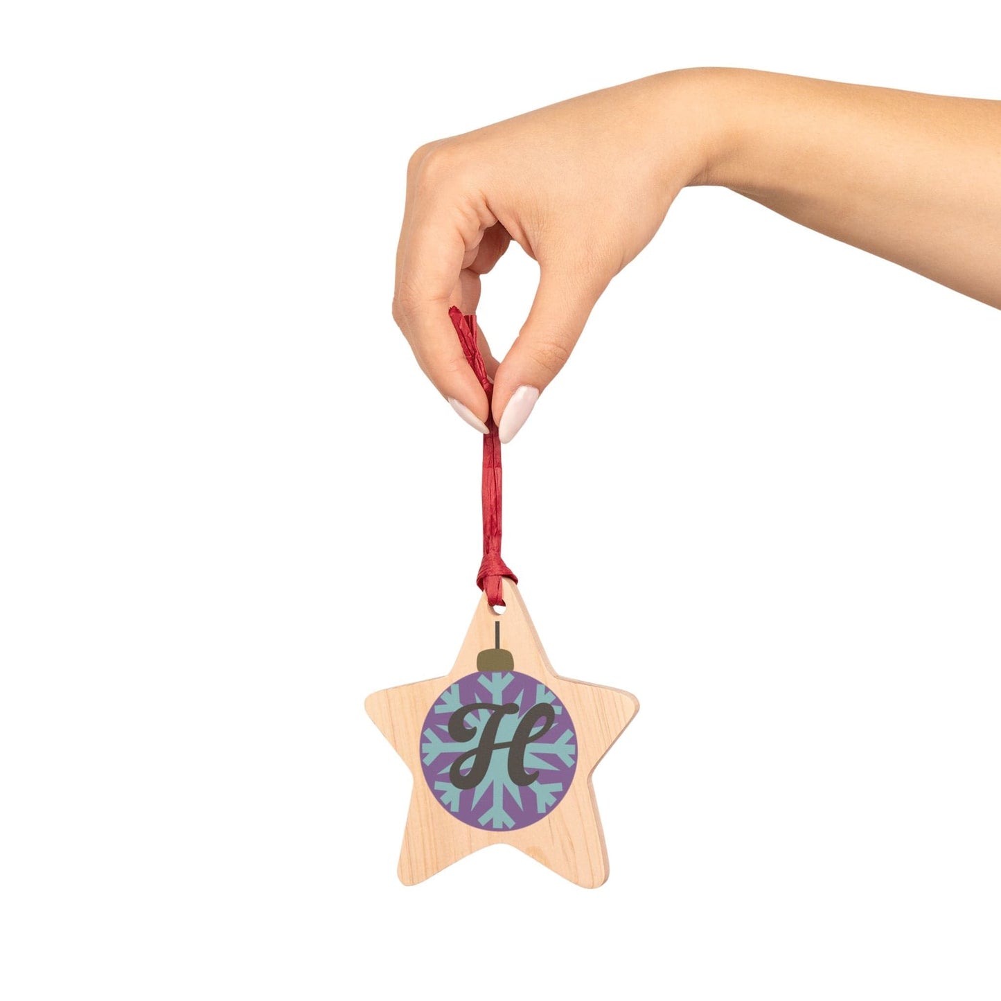 Printify Home Decor Star / One Size Personalised Alphabet Bauble Star Ornament -Purple