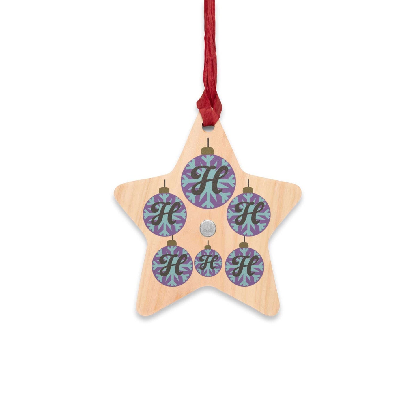 Printify Home Decor Star / One Size Personalised Alphabet Bauble Star Ornament -Purple
