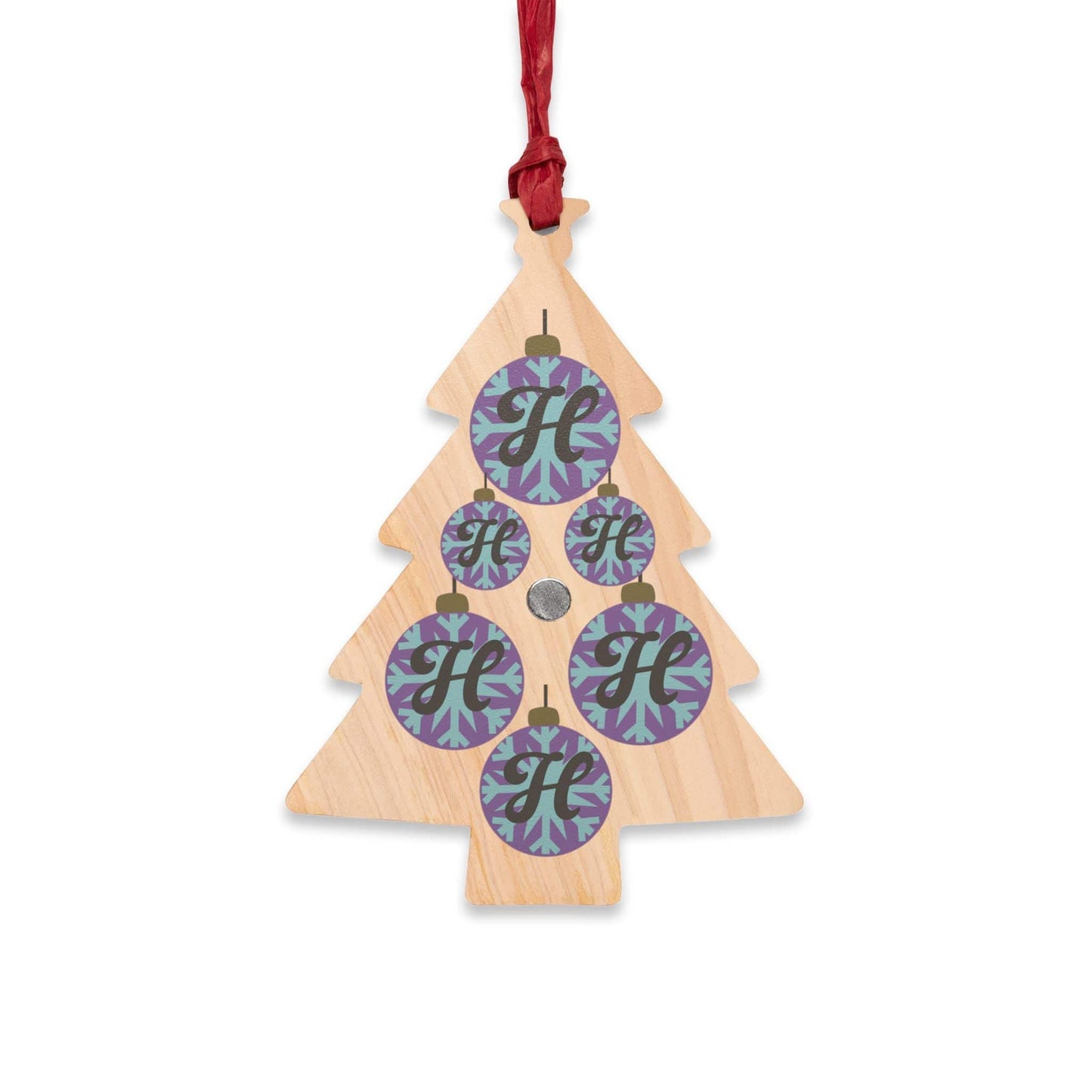 Printify Home Decor Tree / One Size Personalised Alphabet Bauble Tree Ornament -Purple