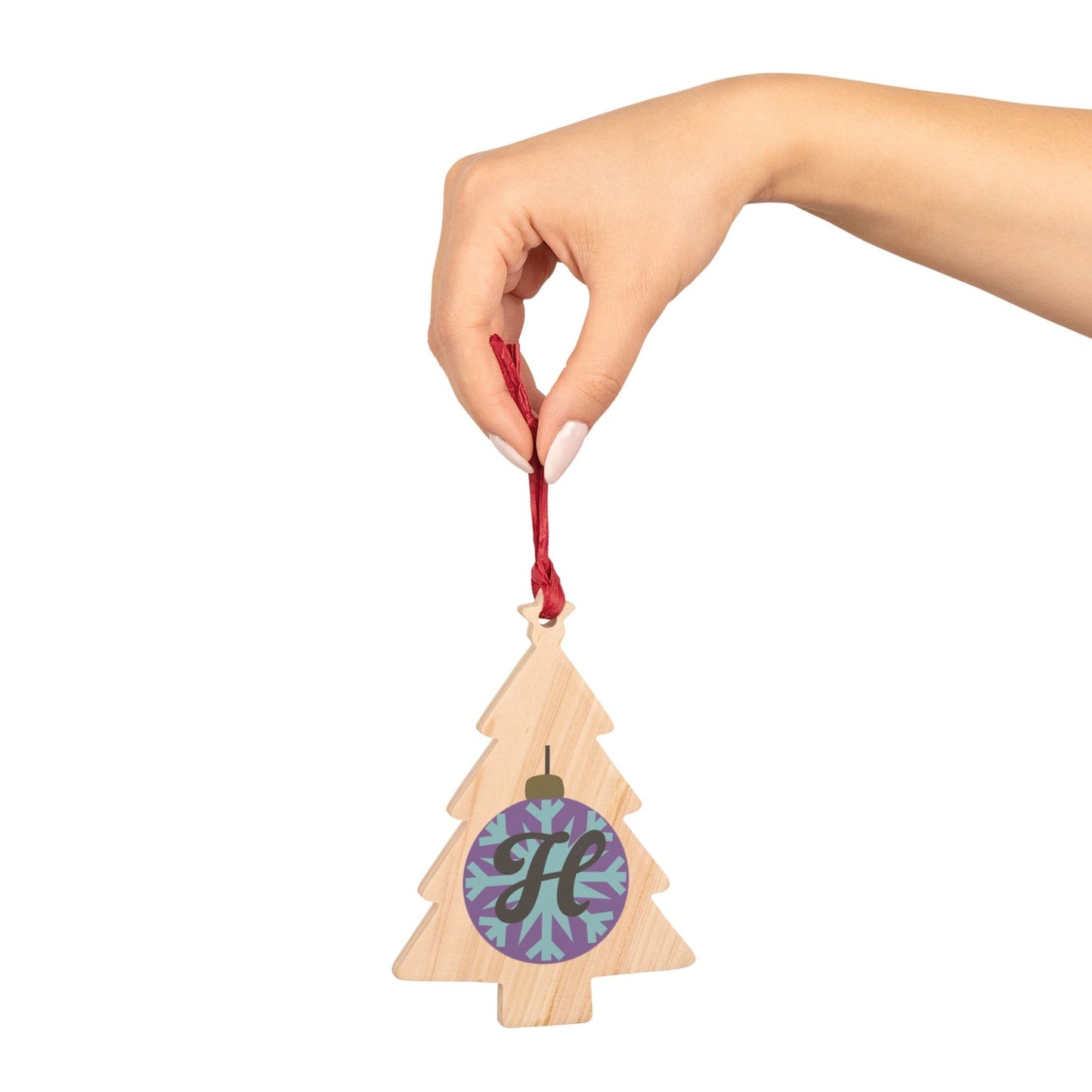 Printify Home Decor Tree / One Size Personalised Alphabet Bauble Tree Ornament -Purple