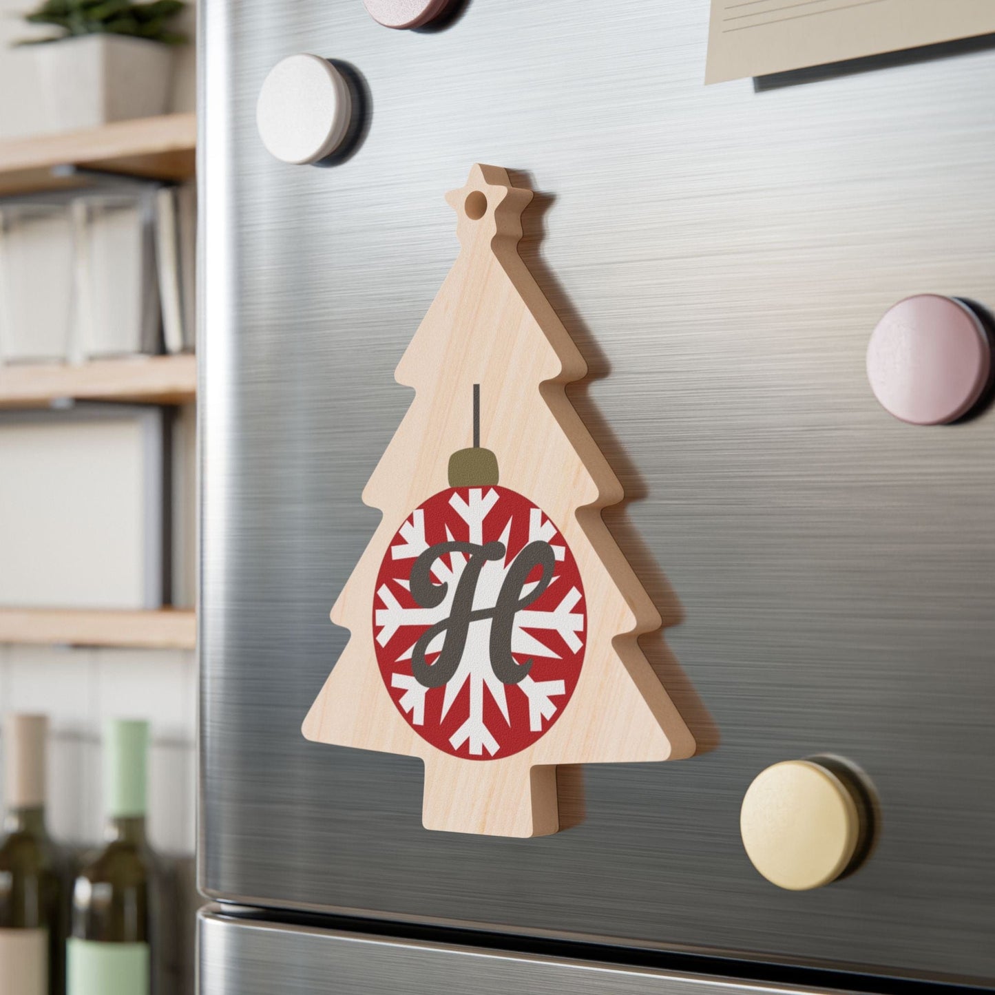 Printify Home Decor Tree / One Size Personalised Alphabet Bauble Wooden Tree Ornament