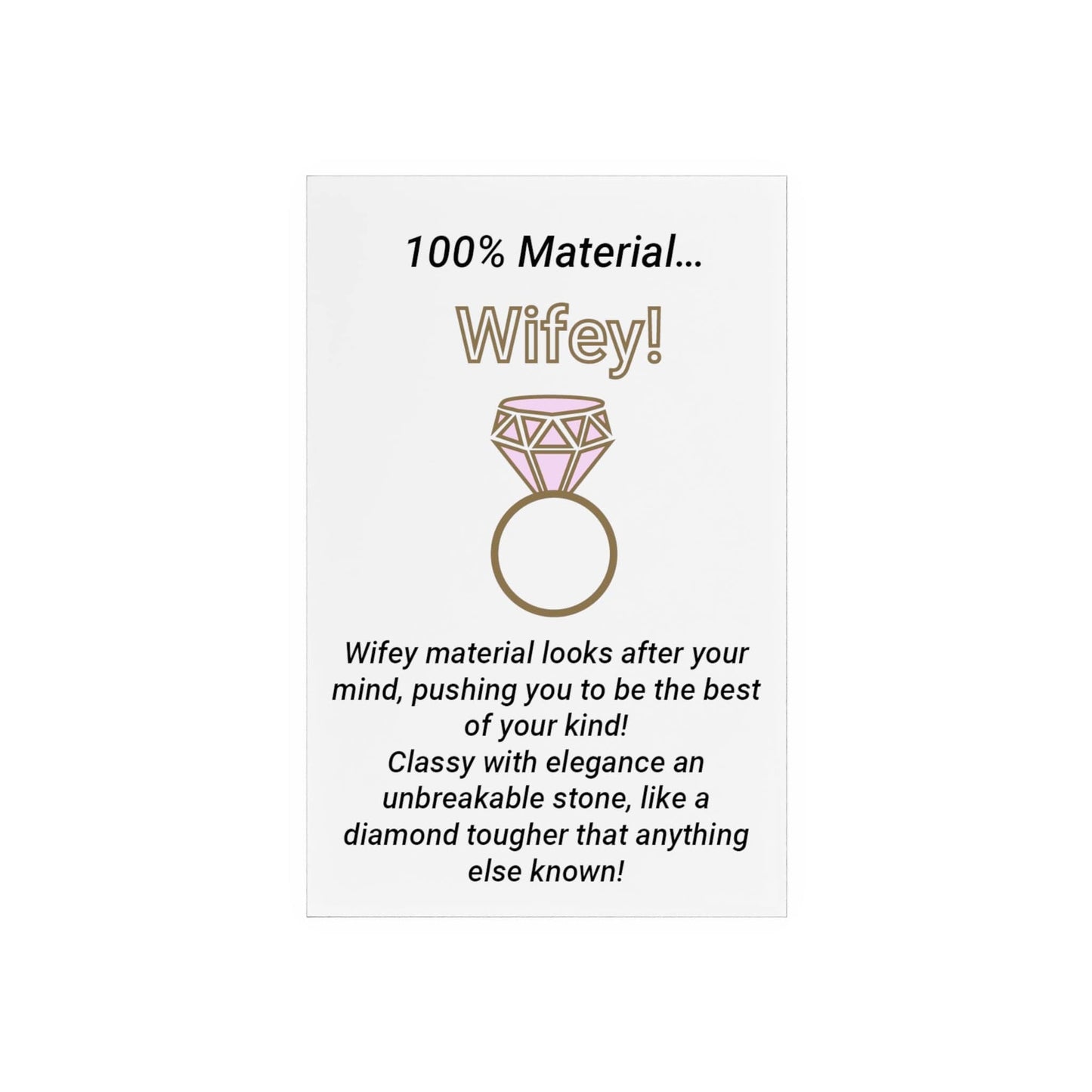 Printify Home Decor Wifey Acrylic Sign with Wooden Stand