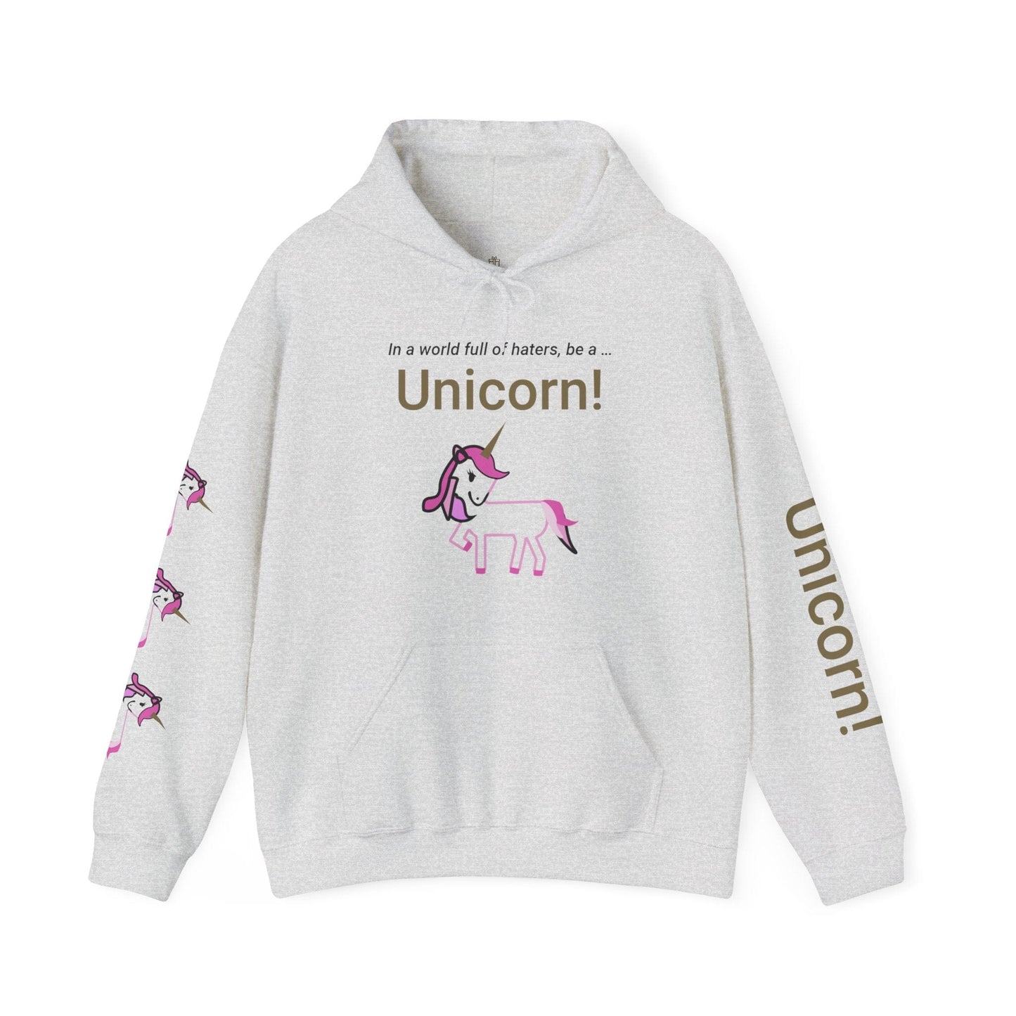 Printify Hoodie Ash / S Be a Unicorn Hooded Sweatshirt
