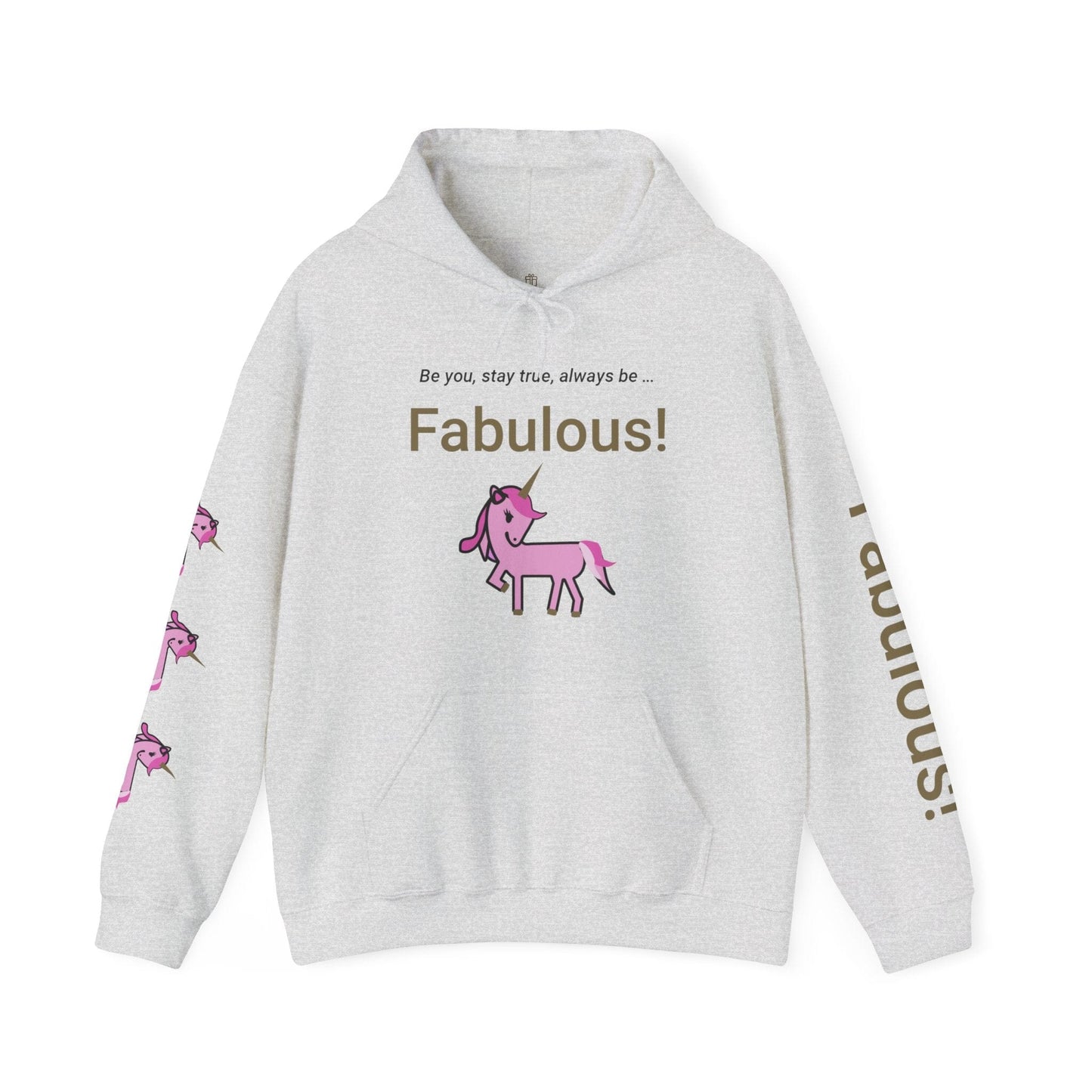 Printify Hoodie Ash / S Fabulous Unicorn Hooded Sweatshirt