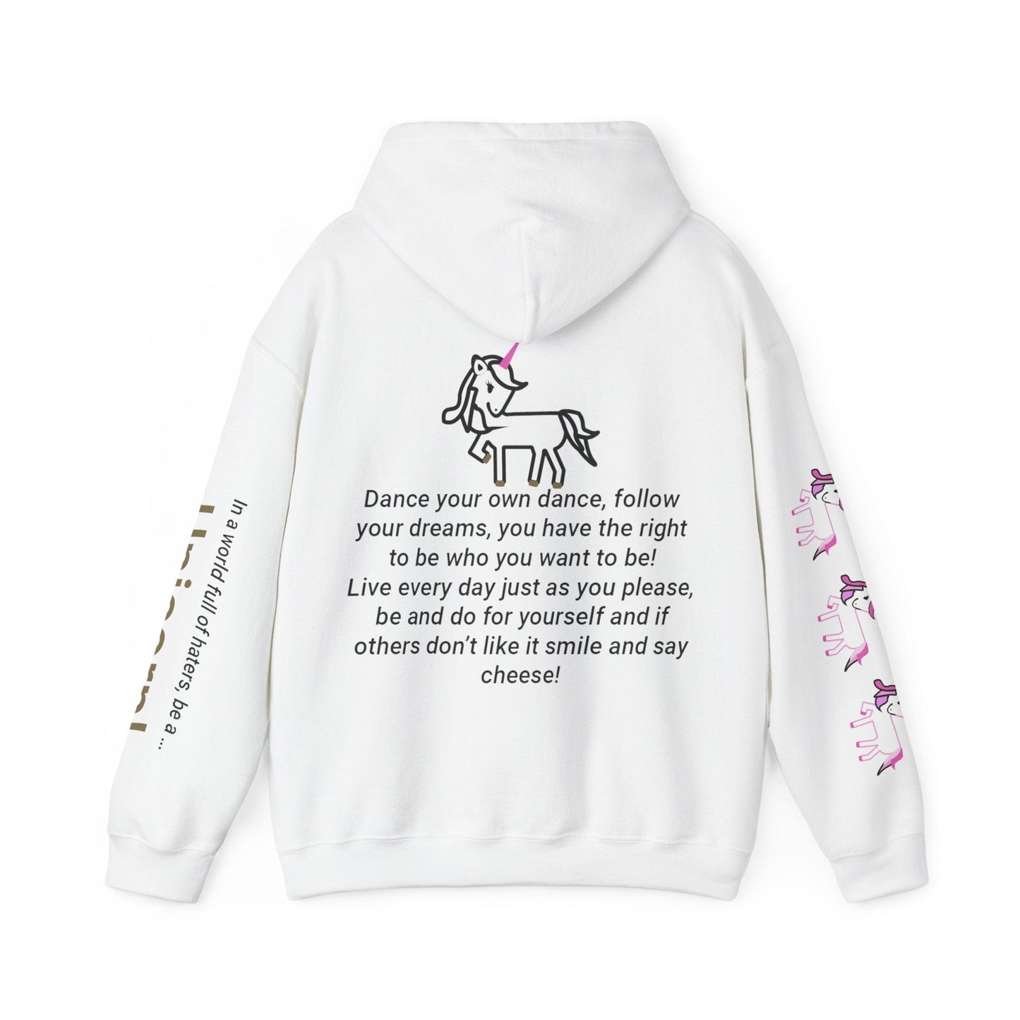 Printify Hoodie Be a Unicorn Hooded Sweatshirt