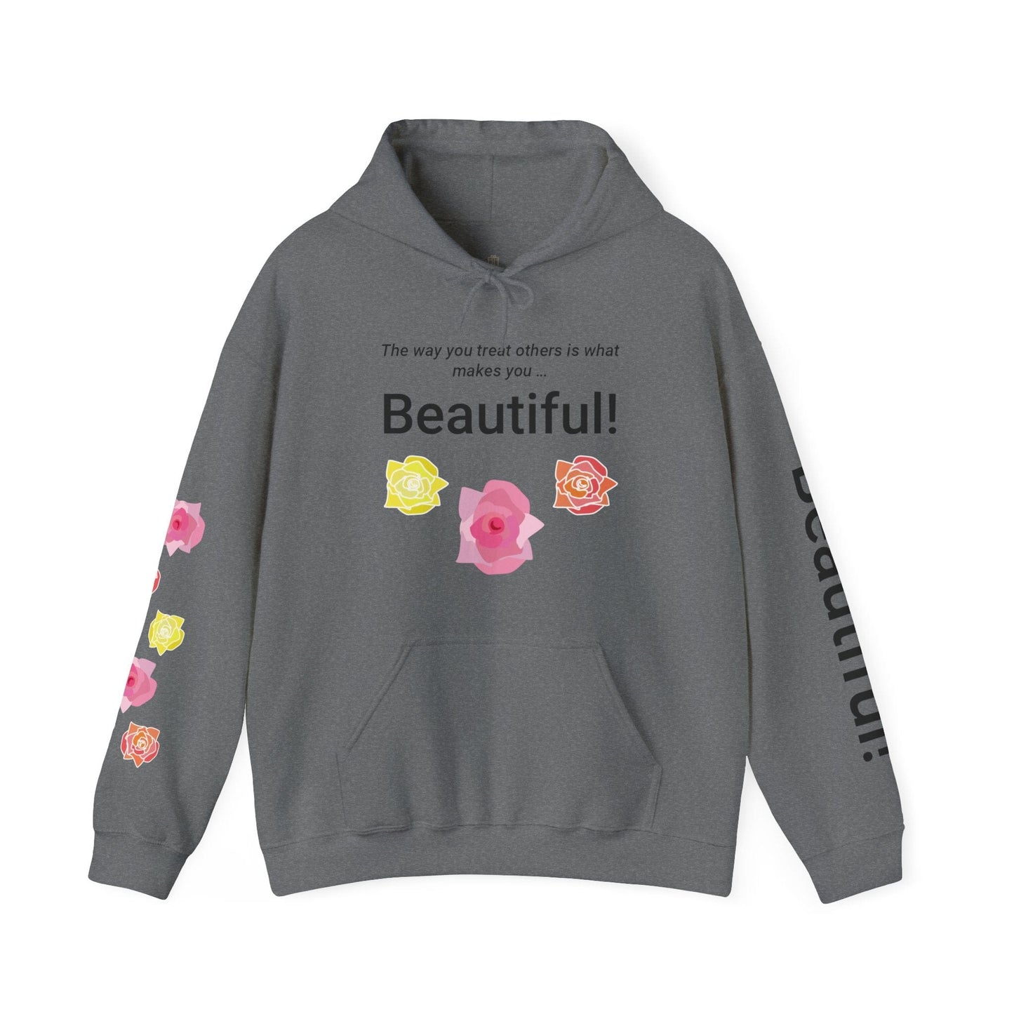 Printify Hoodie Graphite Heather / S Beautiful You Hooded Sweatshirt