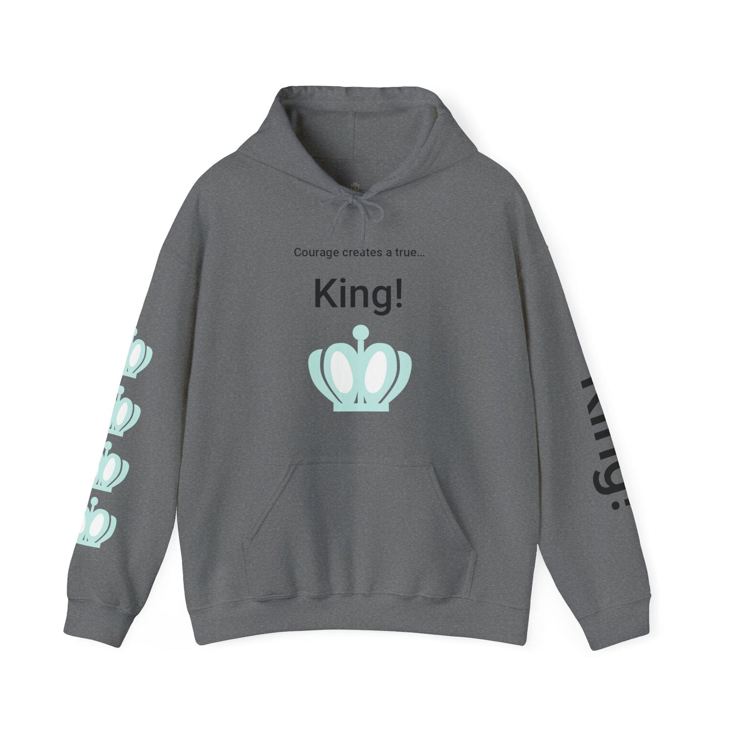 Printify Hoodie Graphite Heather / S Courage King Hooded Sweatshirt