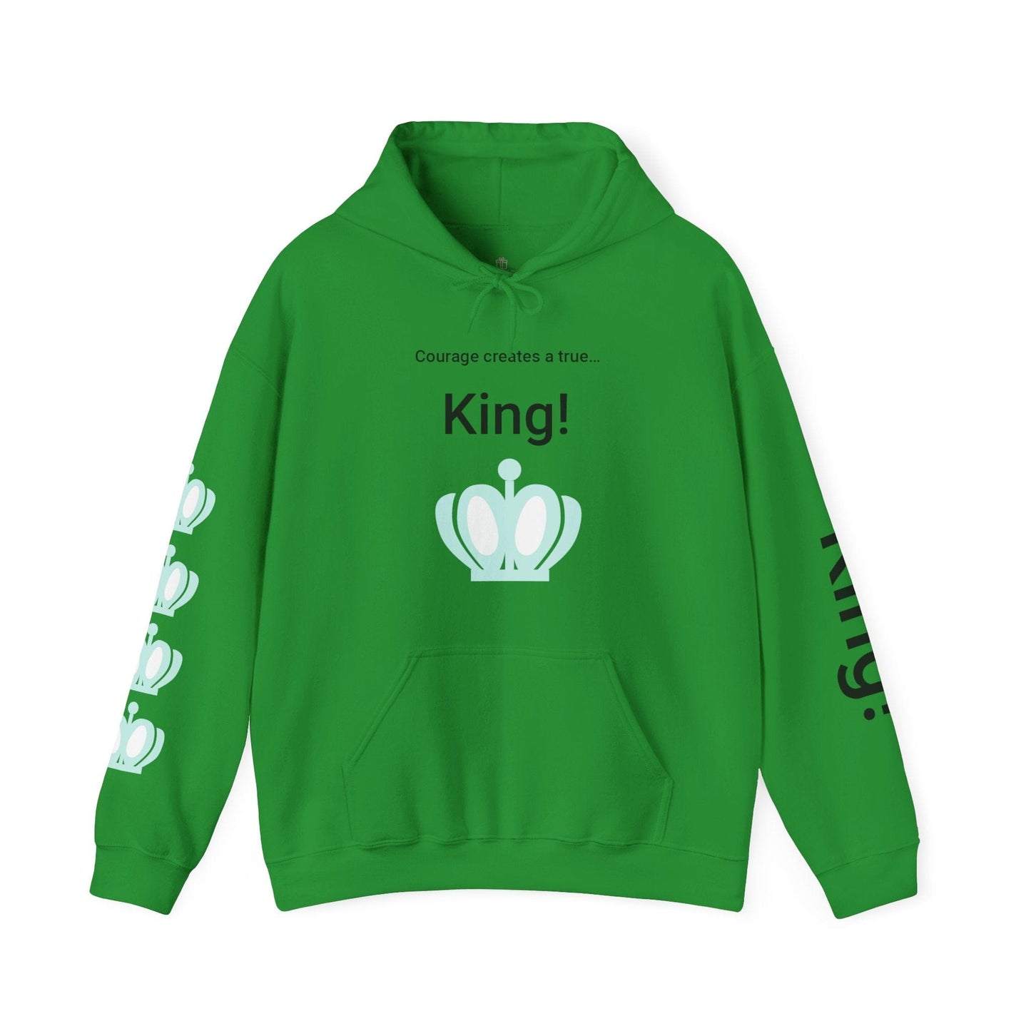 Printify Hoodie Irish Green / S Courage King Hooded Sweatshirt
