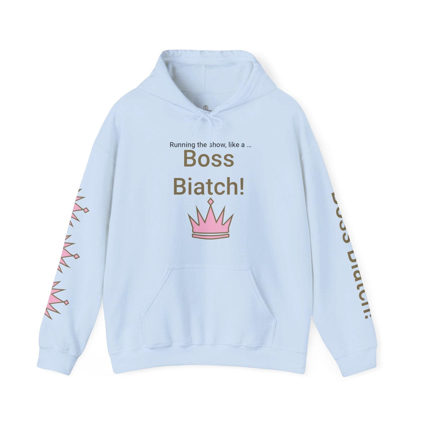 Printify Hoodie Light Blue / S Boss Biatch Hooded Sweatshirt