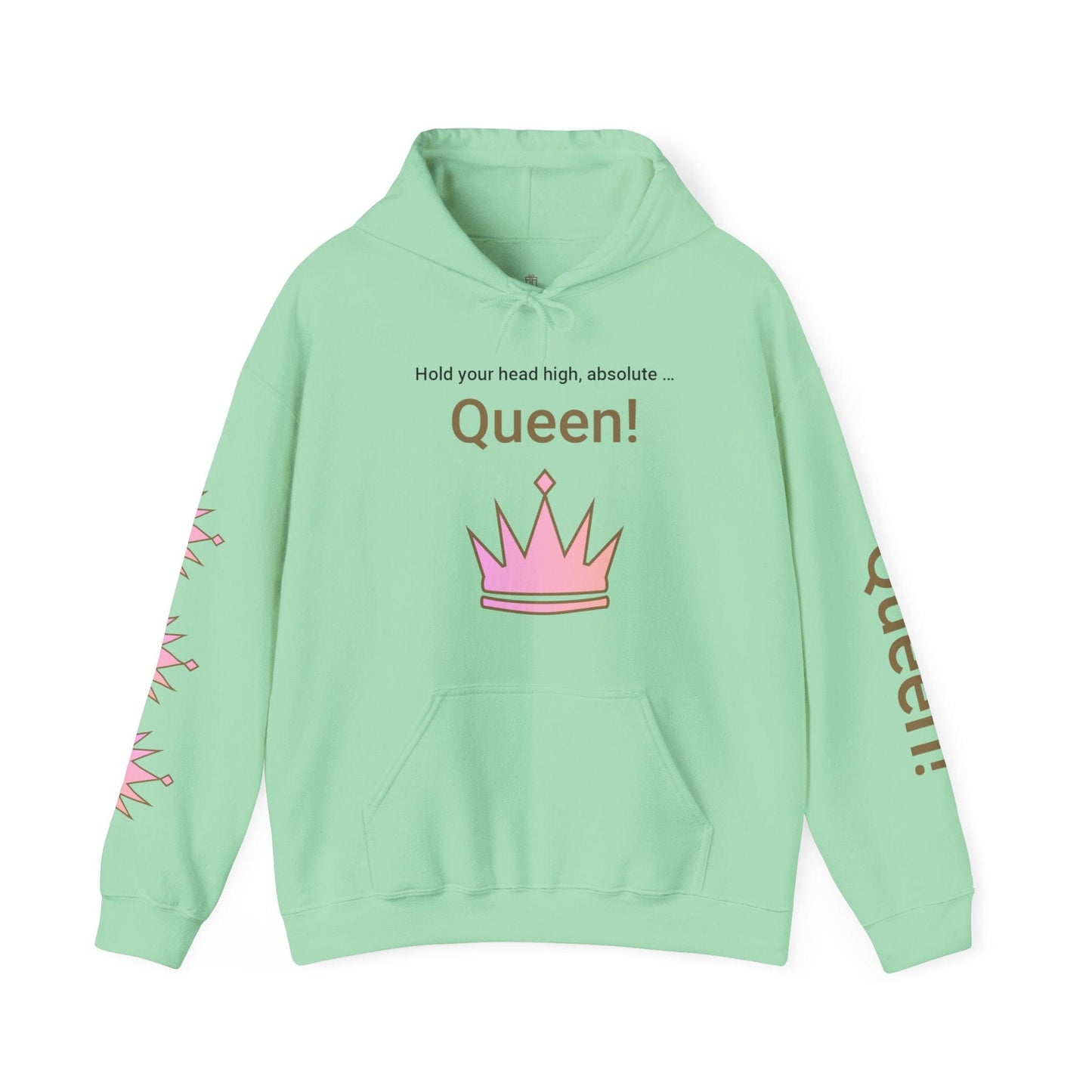 Printify Hoodie Mint Green / S Real Queen Hooded Sweatshirt