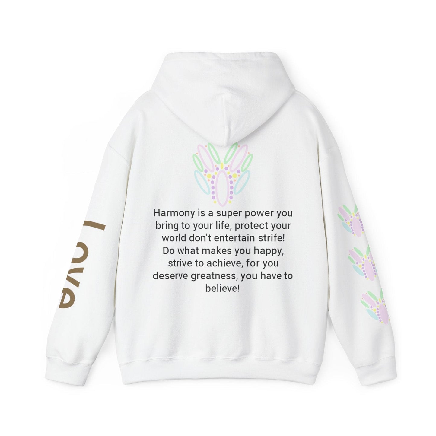 Printify Hoodie Peace Pilates Love Hooded Sweatshirt