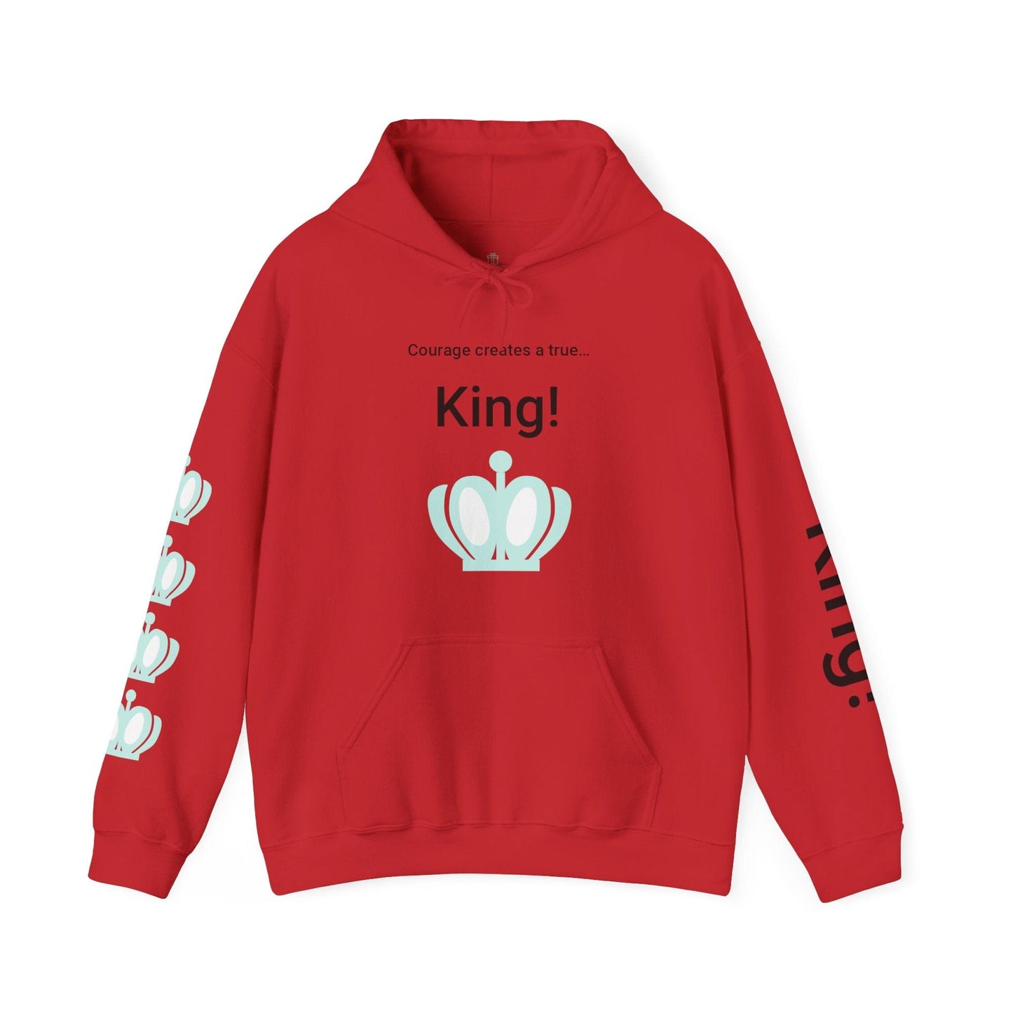 Printify Hoodie Red / S Courage King Hooded Sweatshirt
