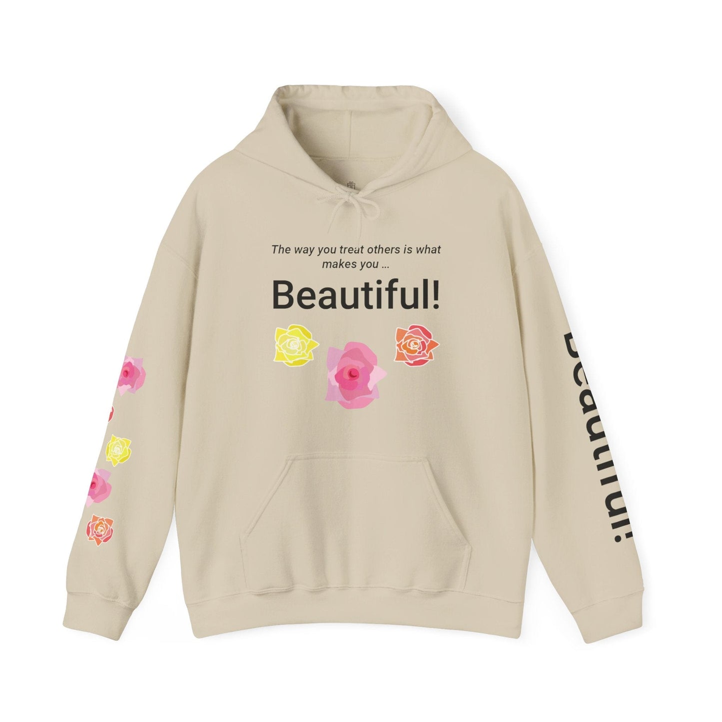 Printify Hoodie Sand / S Beautiful You Hooded Sweatshirt