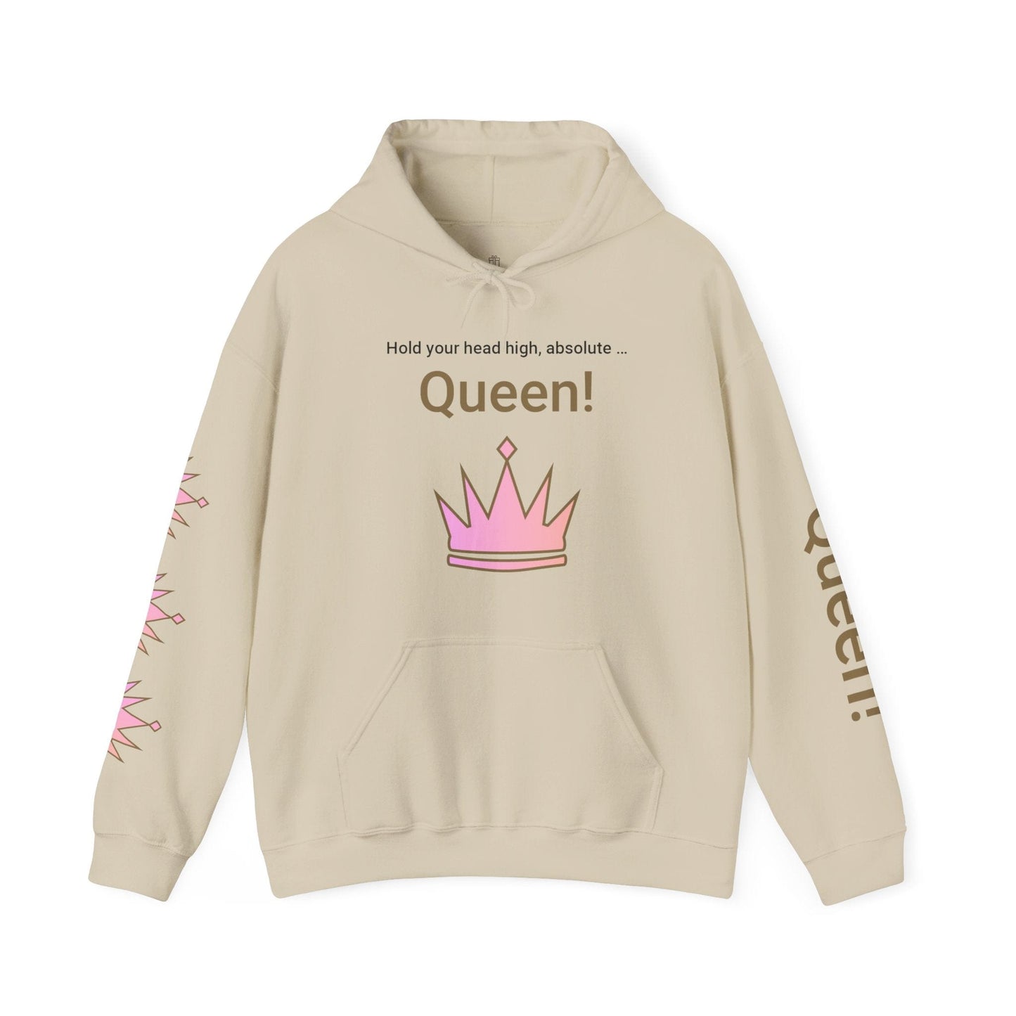Printify Hoodie Sand / S Real Queen Hooded Sweatshirt