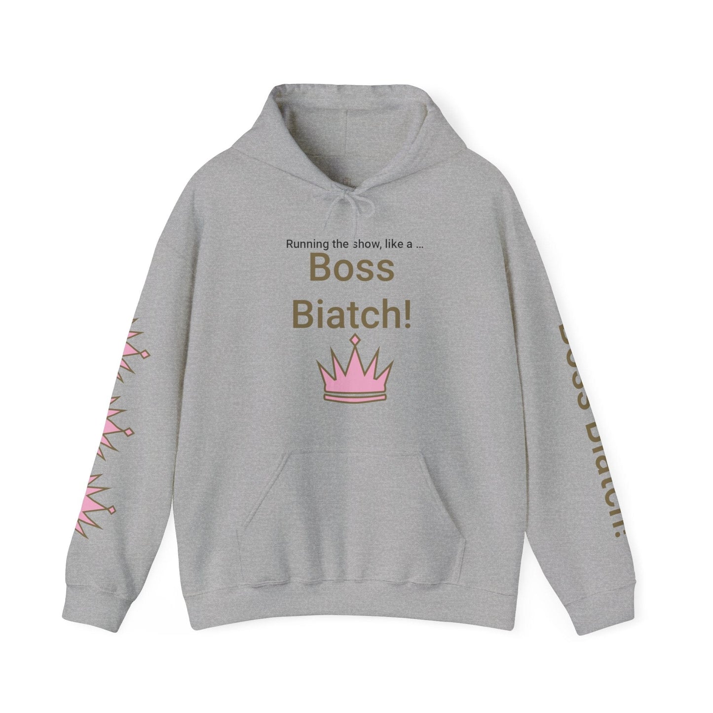 Printify Hoodie Sport Grey / S Boss Biatch Hooded Sweatshirt