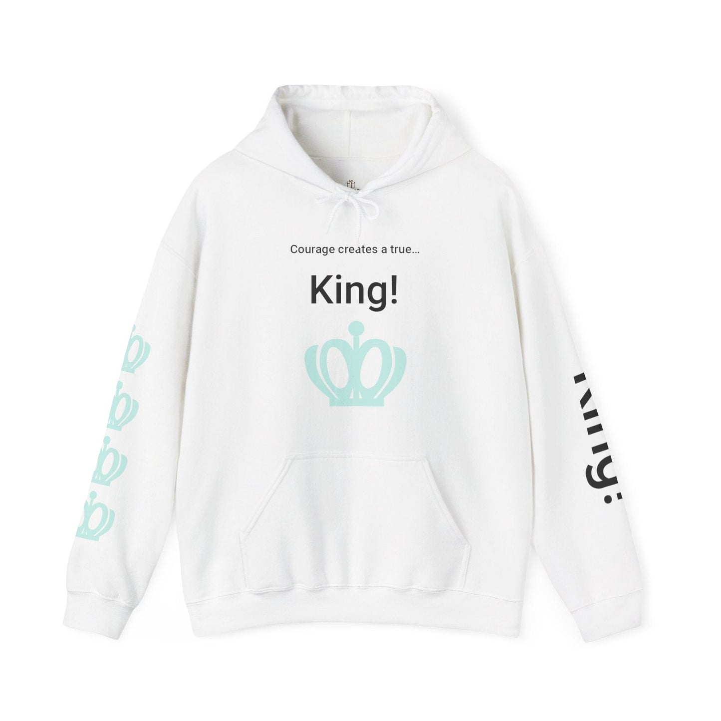 Printify Hoodie White / S Courage King Hooded Sweatshirt