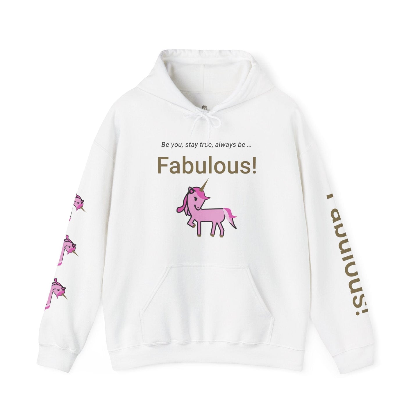 Printify Hoodie White / S Fabulous Unicorn Hooded Sweatshirt