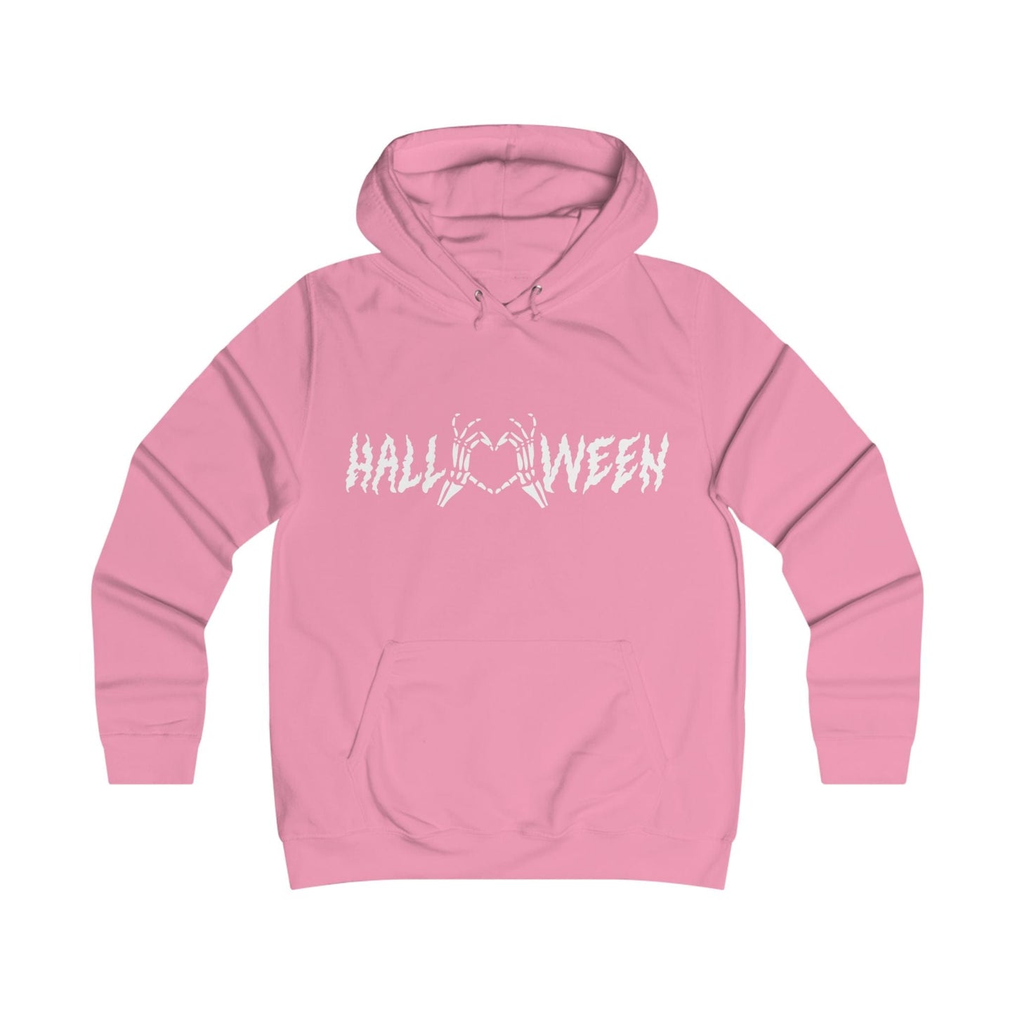Printify Hoodie XS / Candyfloss Pink Halloween Heart Hands Hoodie