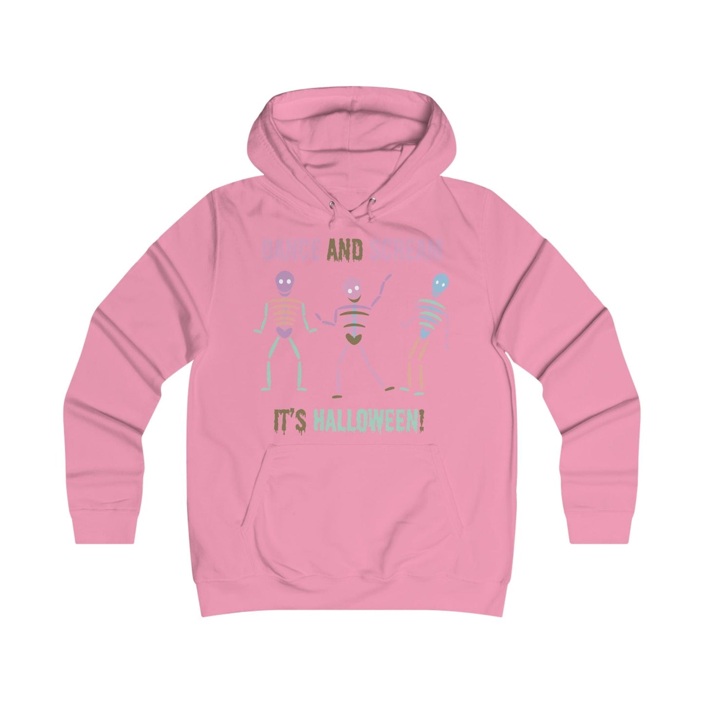 Printify Hoodie XS / Candyfloss Pink Pastel dancing Skeleton Hoodie