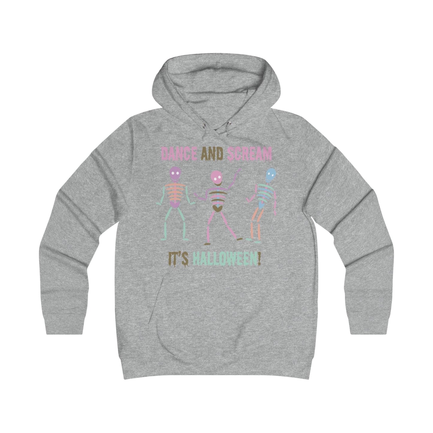 Printify Hoodie XS / Heather Grey Pastel dancing Skeleton Hoodie