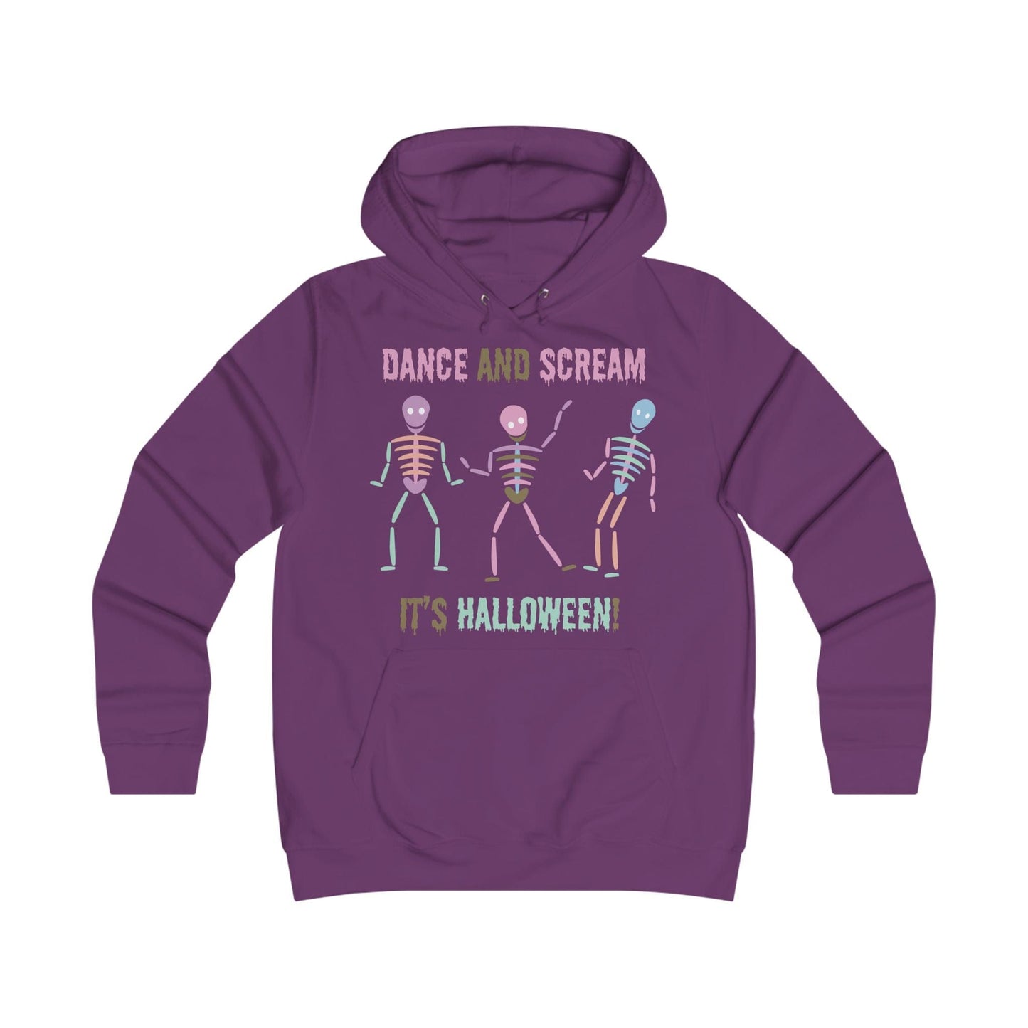 Printify Hoodie XS / Plum Pastel dancing Skeleton Hoodie