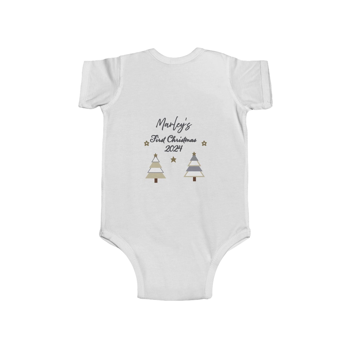 Printify Kids clothes Christmas Tree Infant Bodysuit