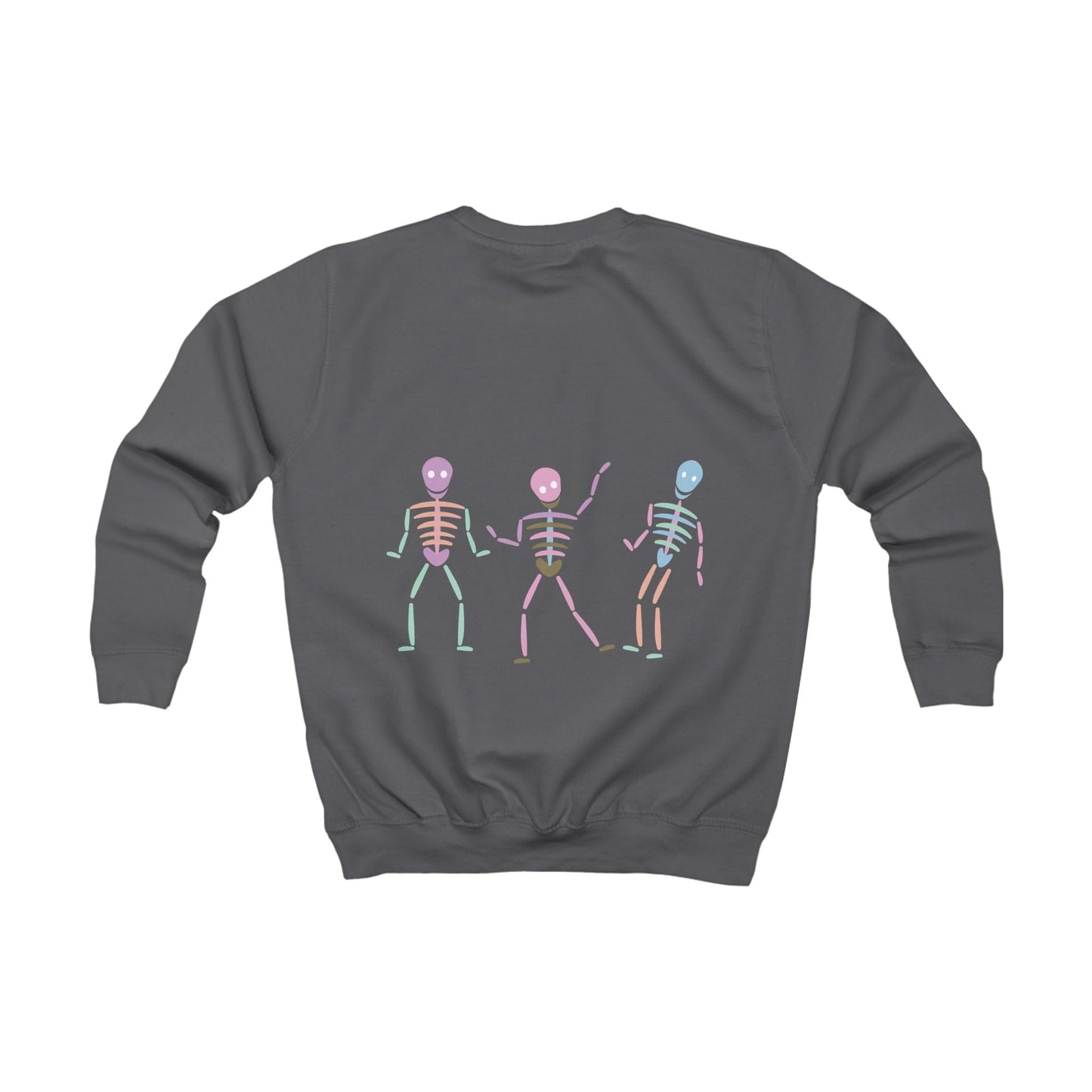 Printify Kids clothes Kids Pastel Dancing Skelton Sweatshirt